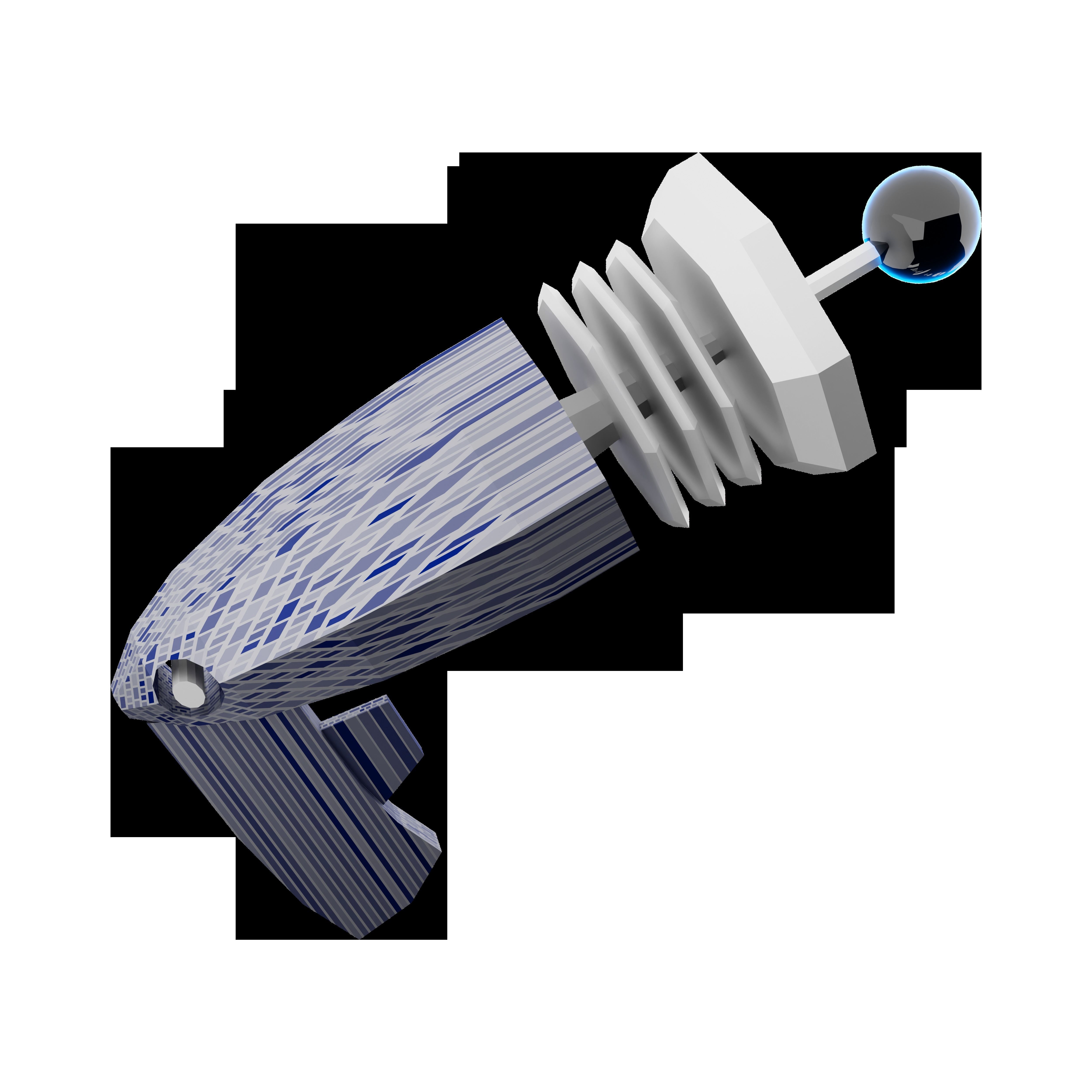 3d space gun from astronomy collection low poly icon 3D model | CGTrader
