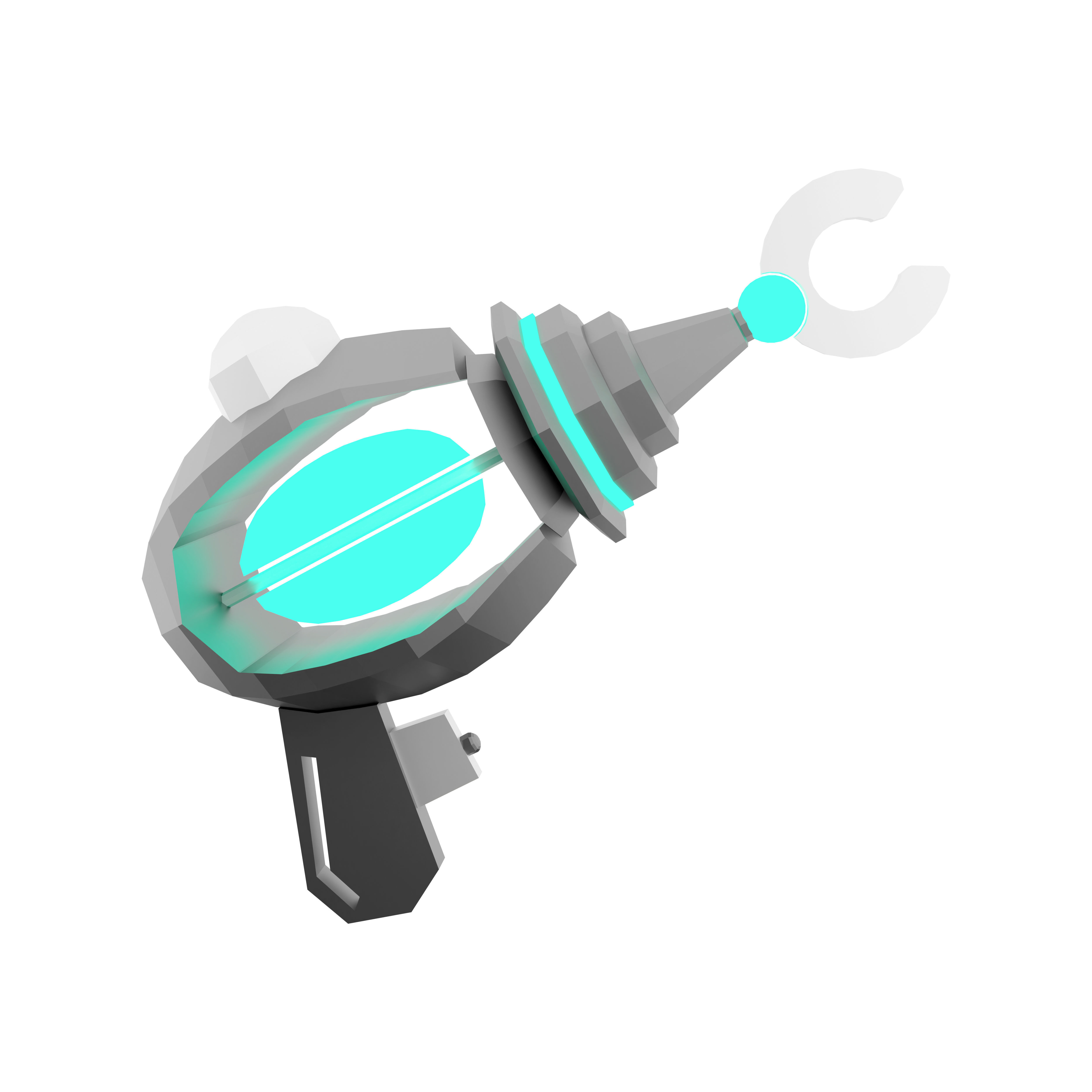 3d cartoon retro space blaster icon 3D model_3