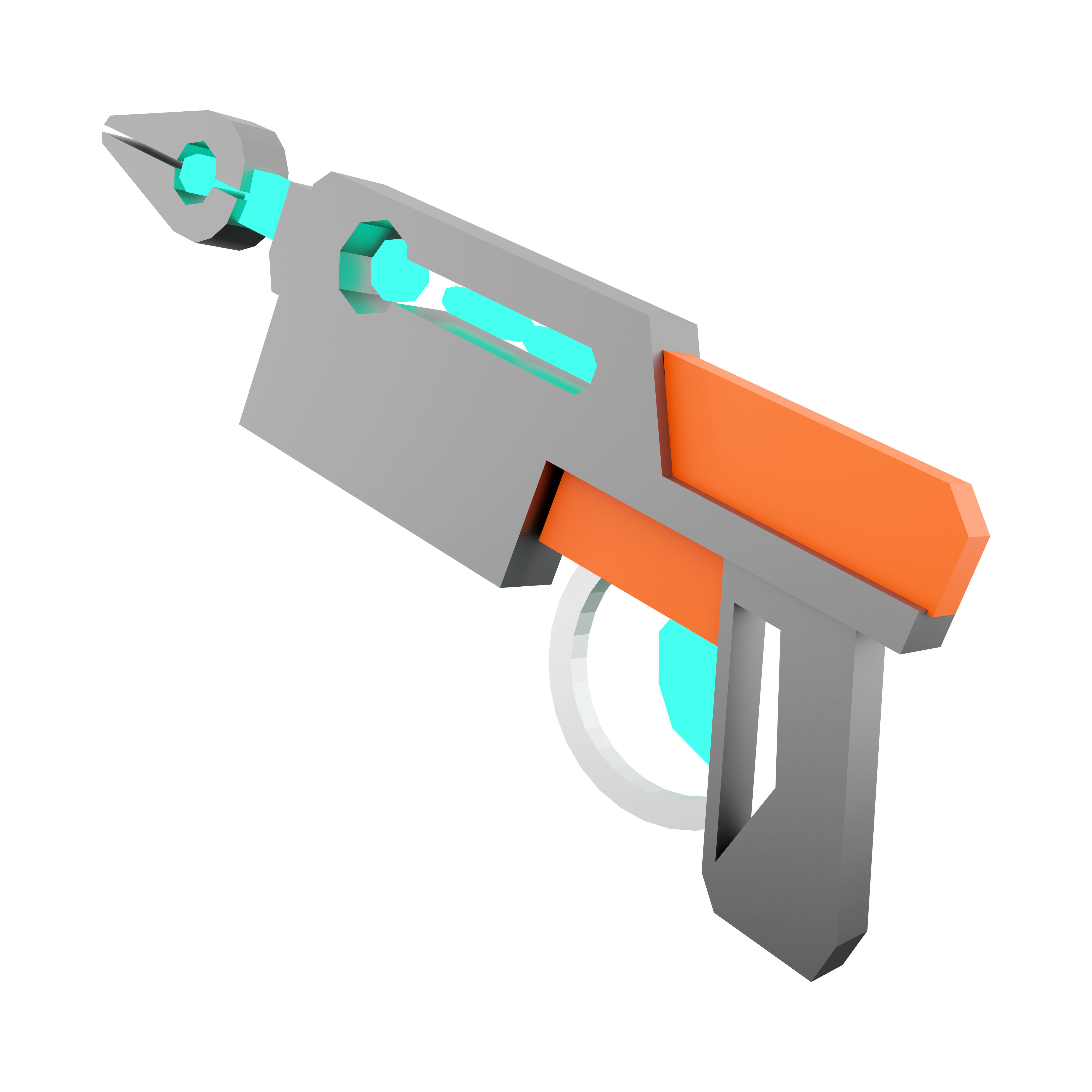3d  Pump SG Blaster low poly icon 3D model_3