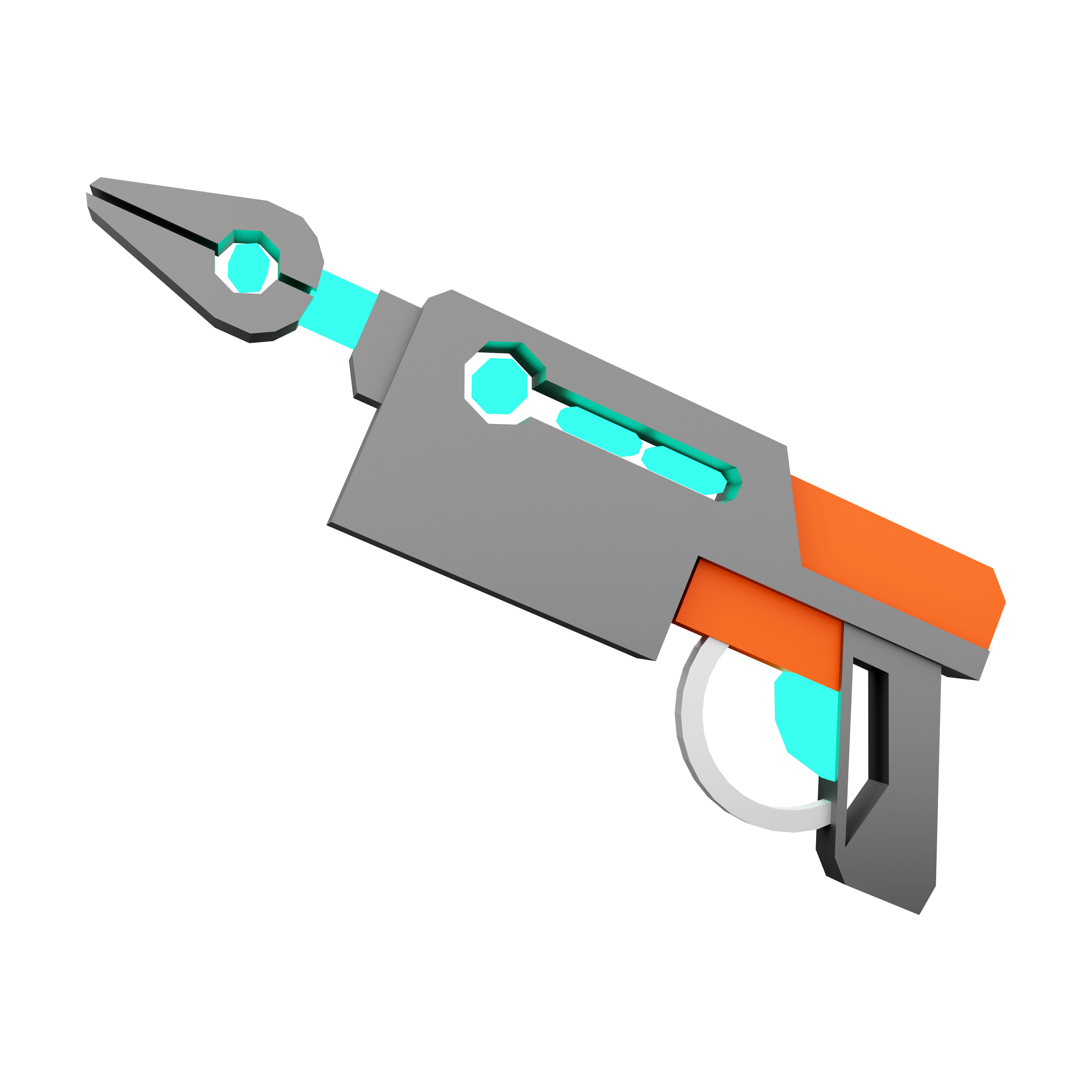 3d  Pump SG Blaster low poly icon 3D model_1