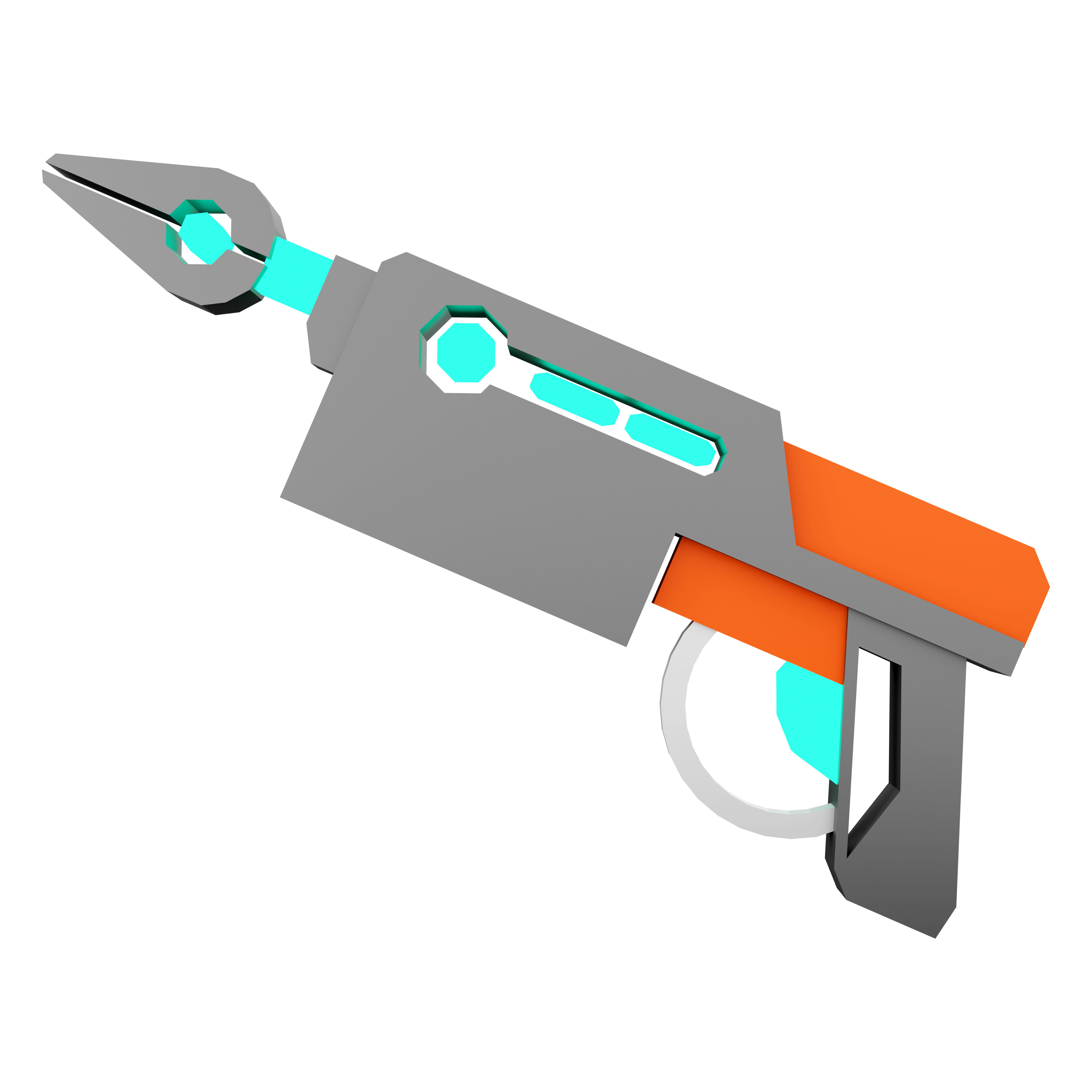 3d  Pump SG Blaster low poly icon 3D model_4