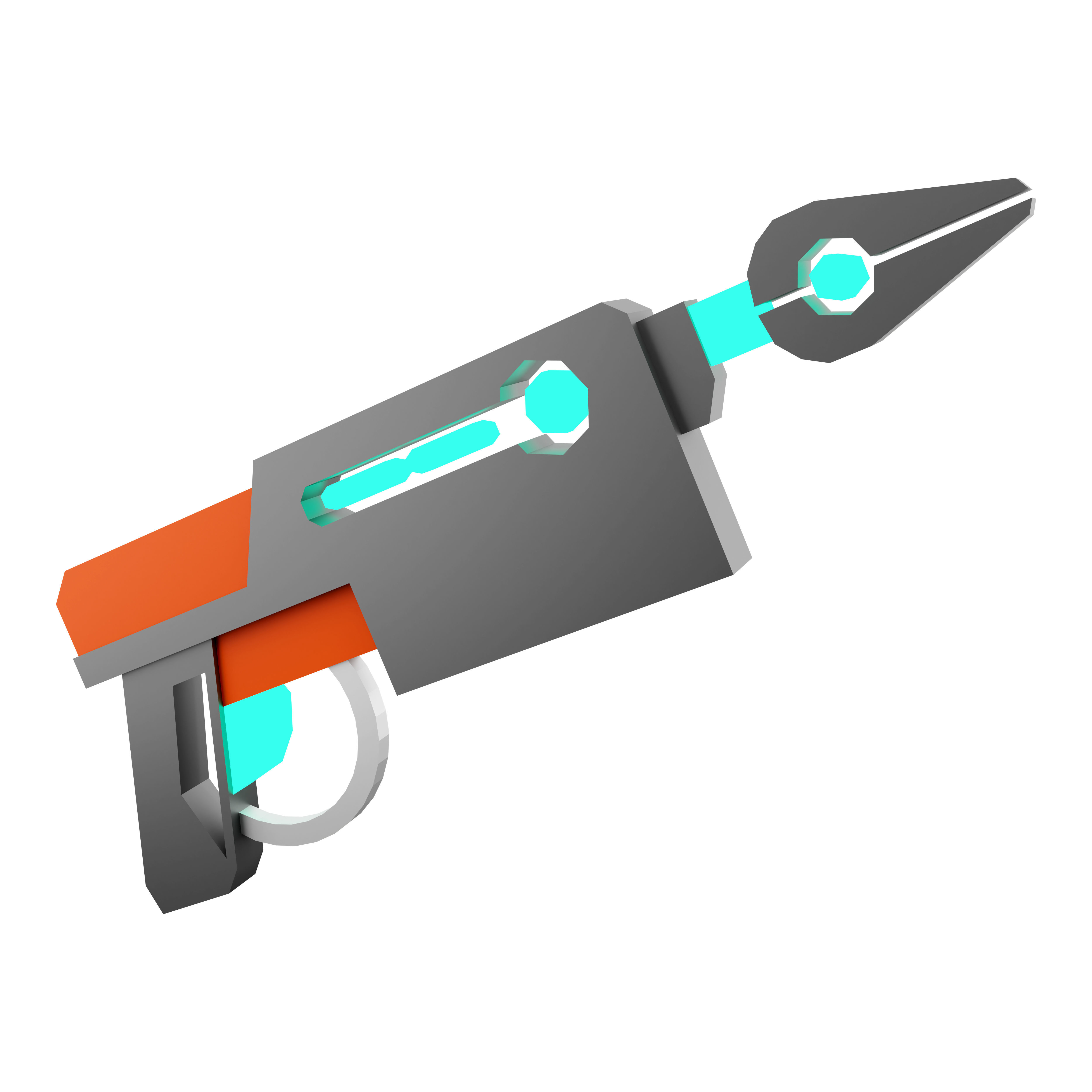 3d  Pump SG Blaster low poly icon 3D model_5