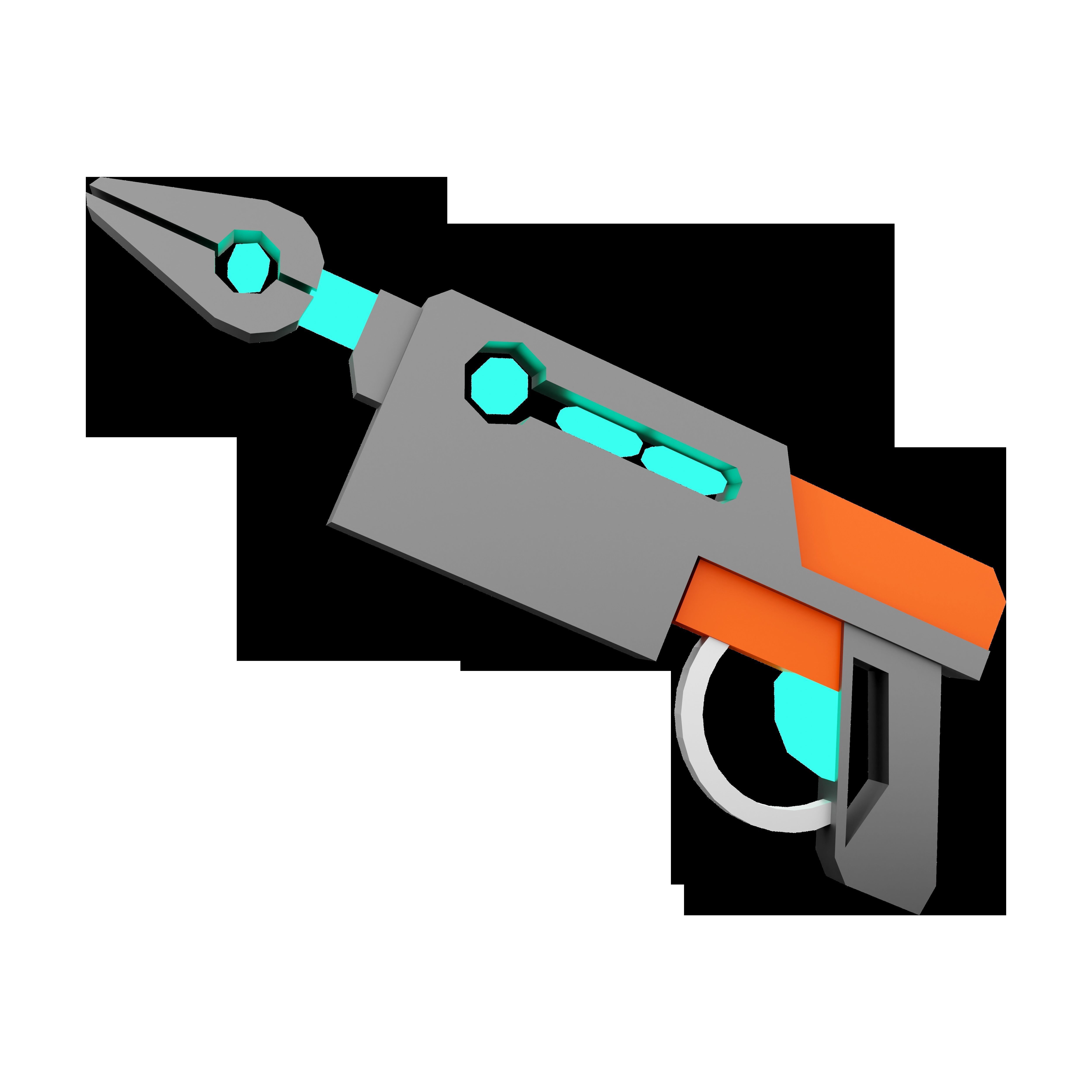 3d  Pump SG Blaster low poly icon 3D model_2