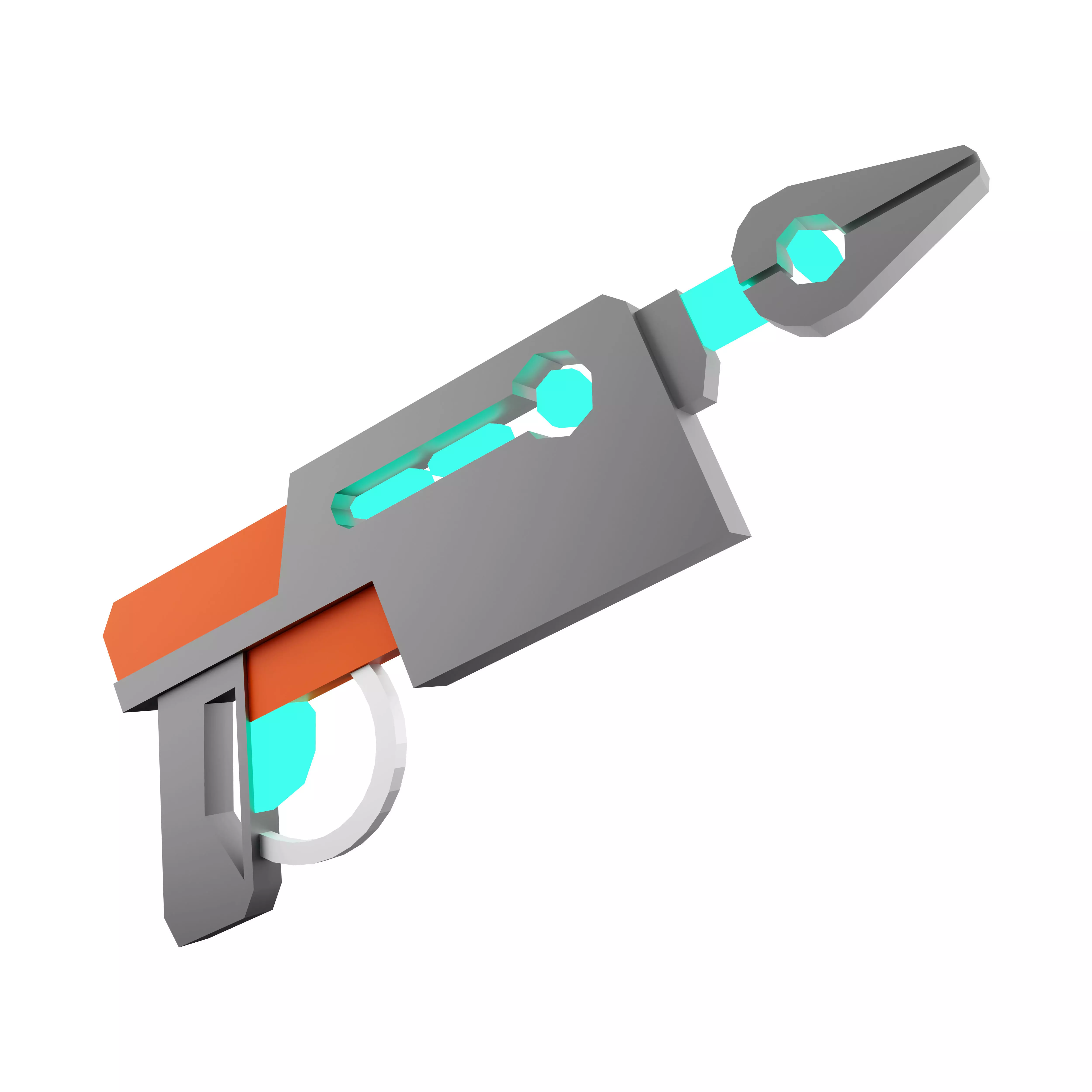 3d  Pump SG Blaster low poly icon 3D model_0