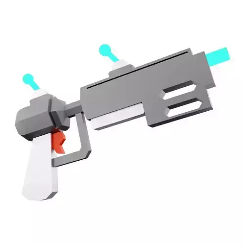 3d render science fiction blaster icon