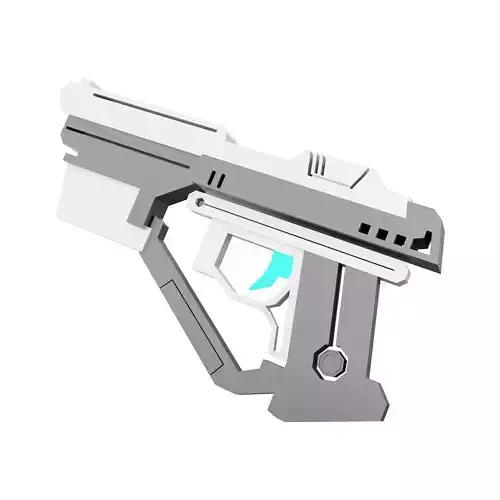 3d  space gun from astronomy collection low poly icon