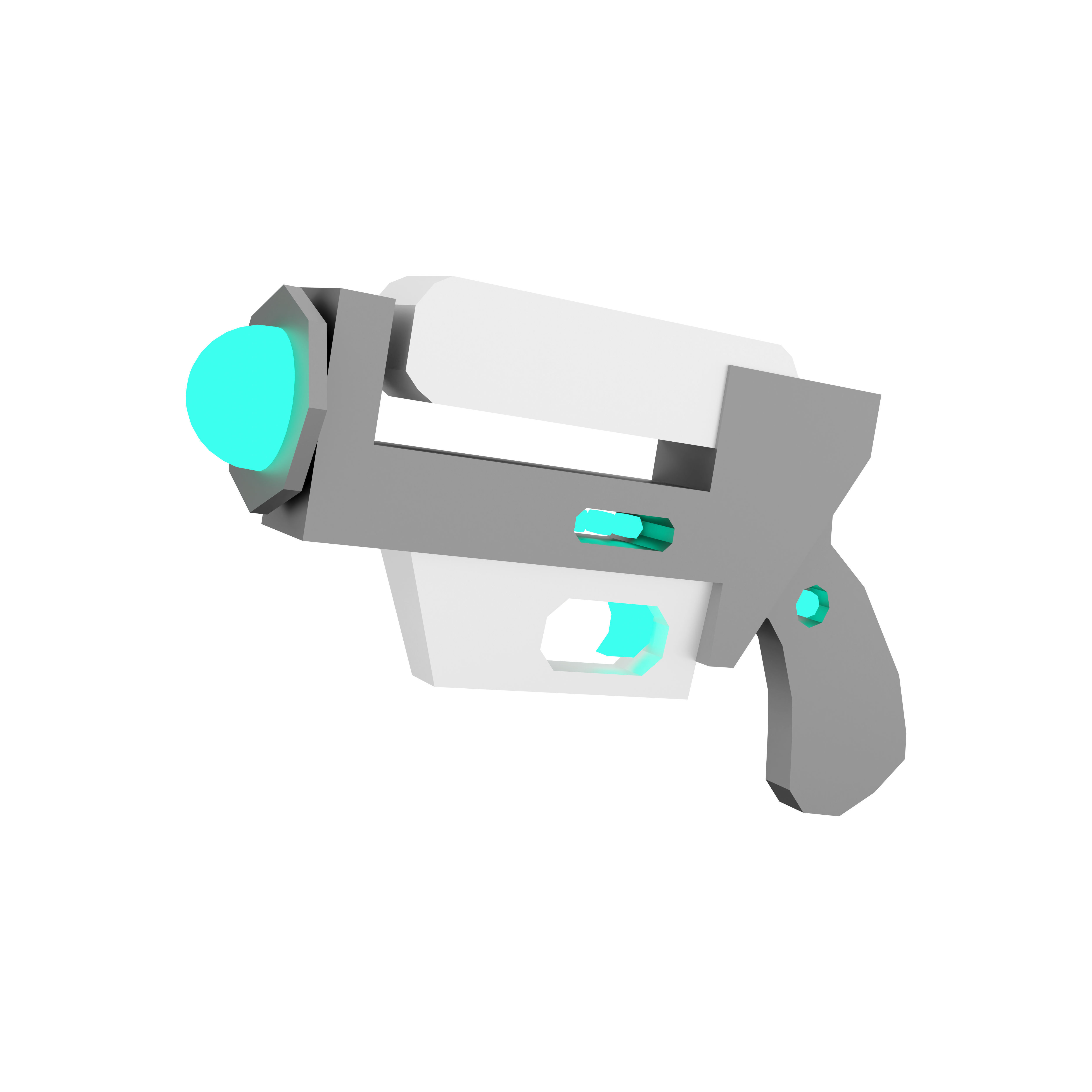 3d cartoon retro space blaster icon 3D model_3