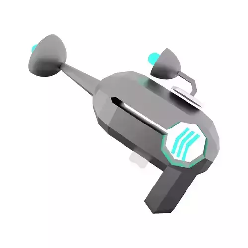 3d Pump SG Blaster low poly icon