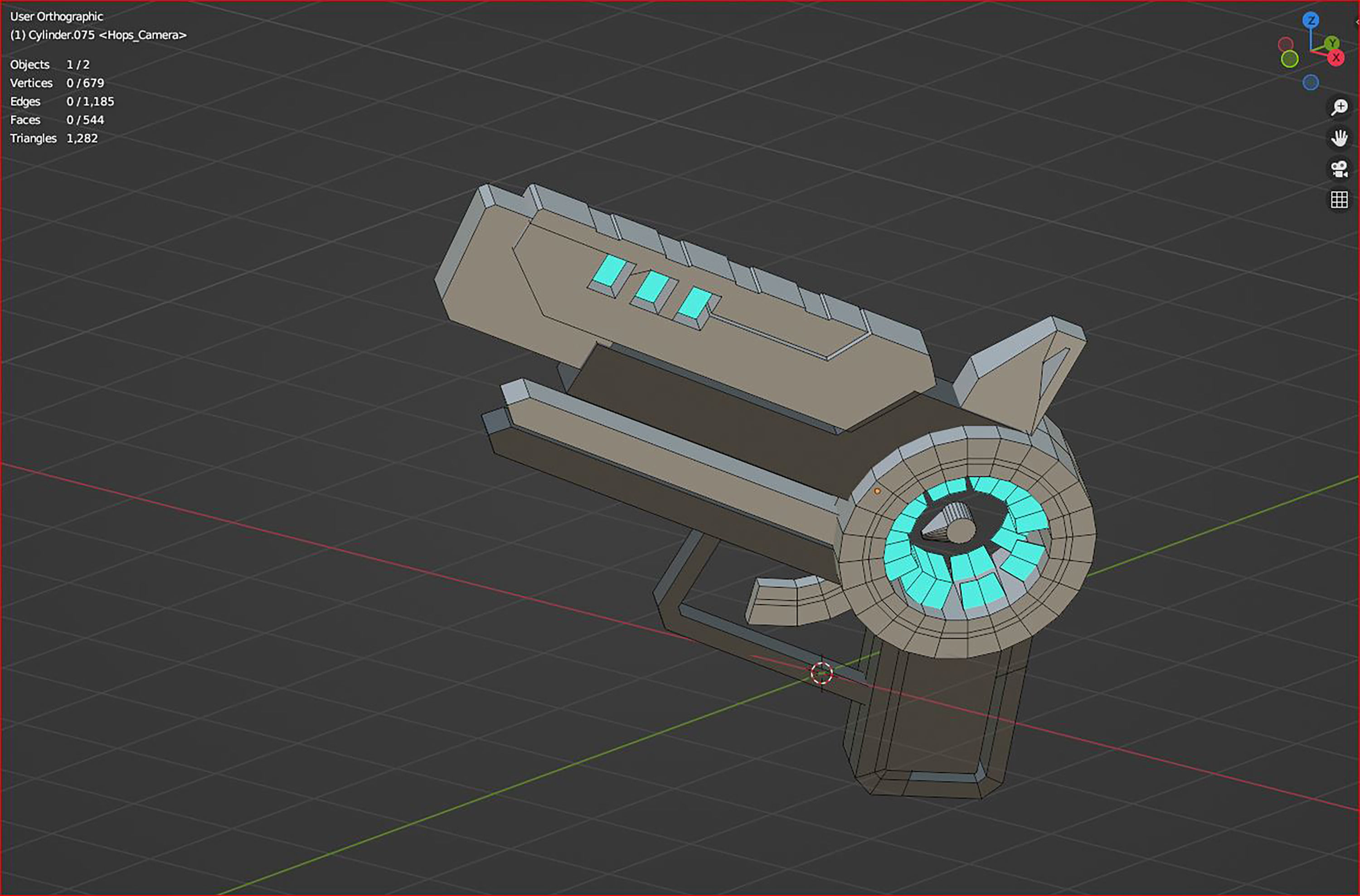 3d weapon of the future  energized icon 3D model_6