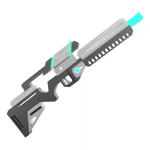 3d cartoon retro space blaster icon 3D model