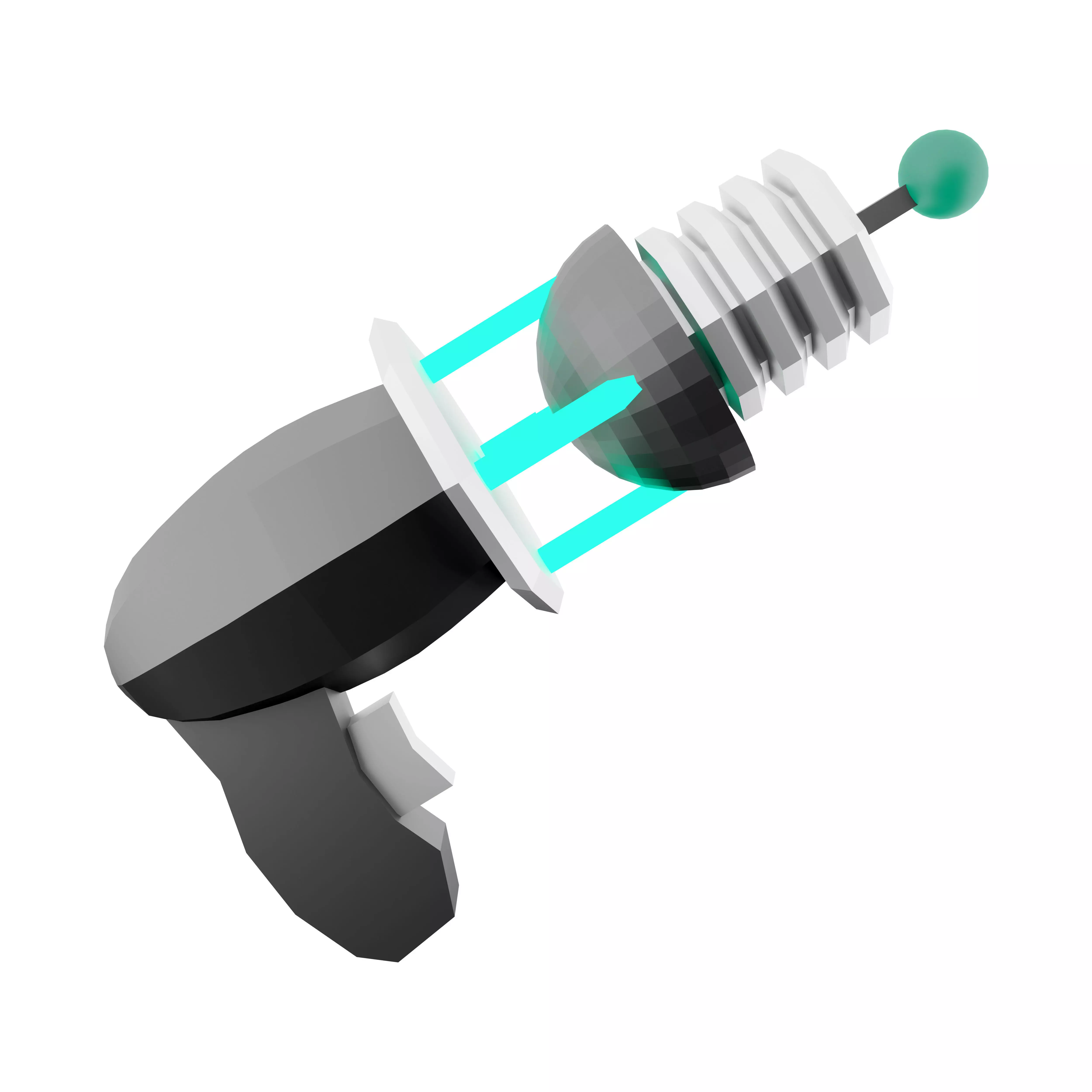 3d Futuristic Sci-Fi Assault Pistol low-poly icon 3D model_0