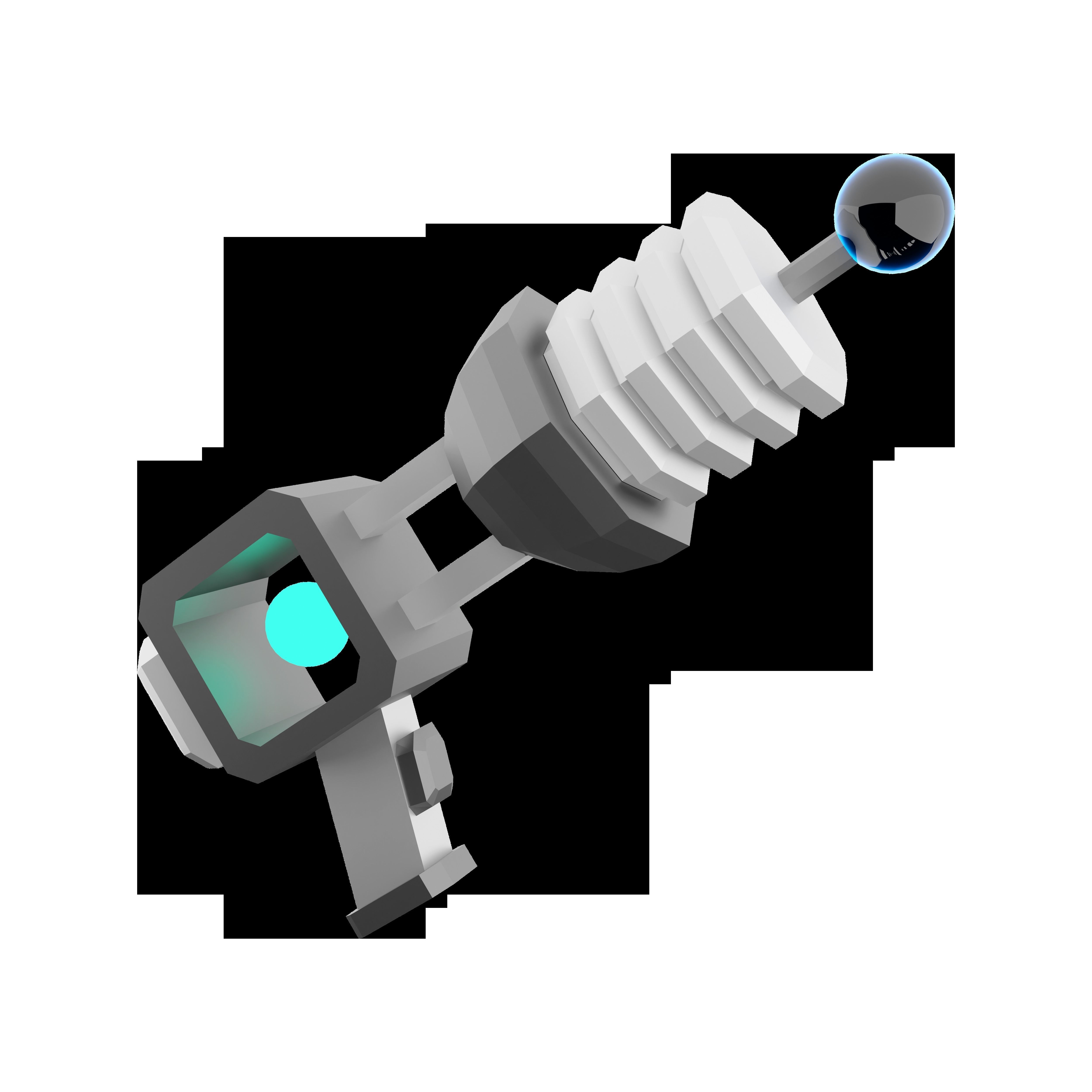 3d game pistol low poly icon 3D model_5