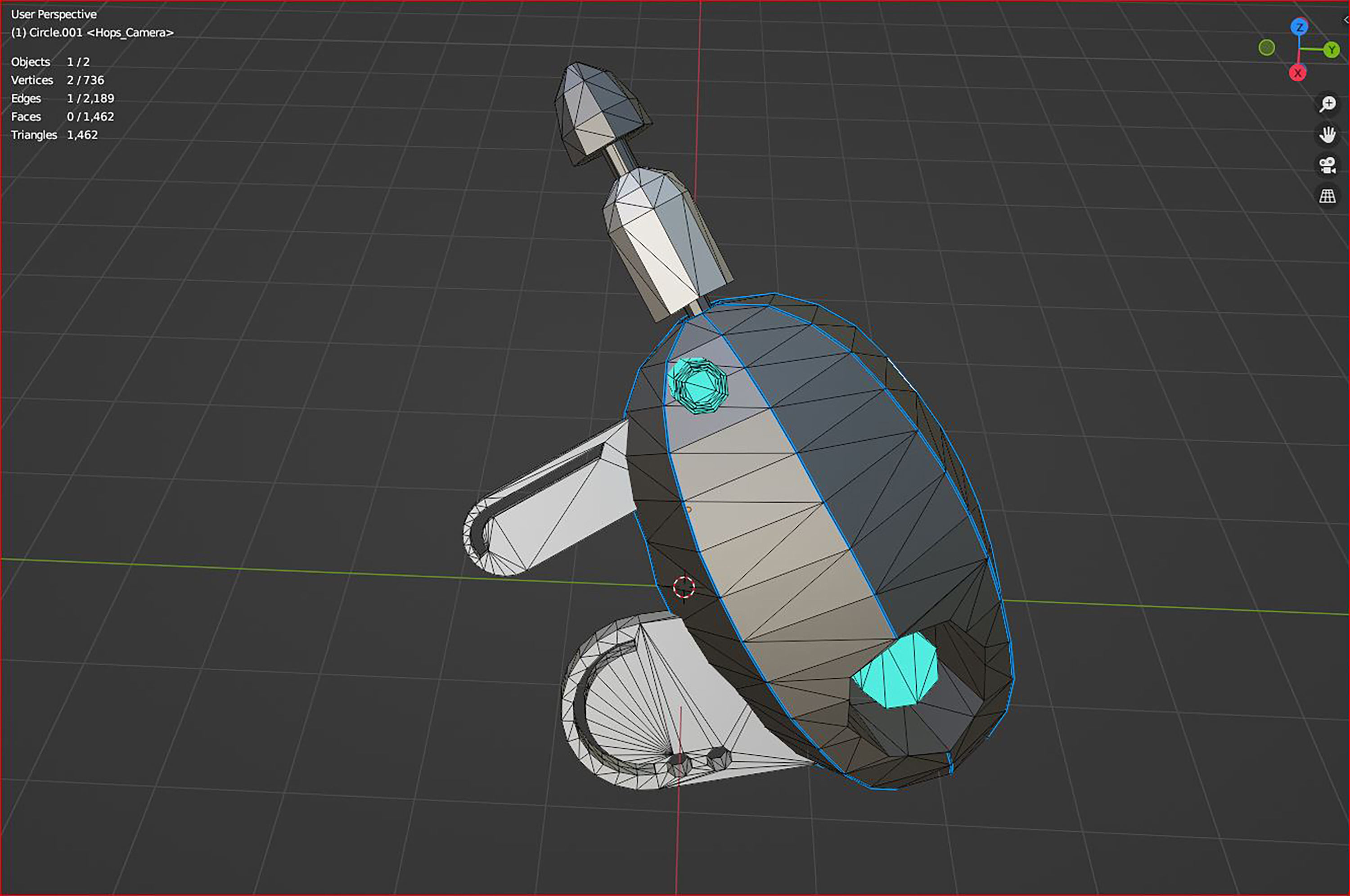 3d ray gun low poly icon 3D model_6