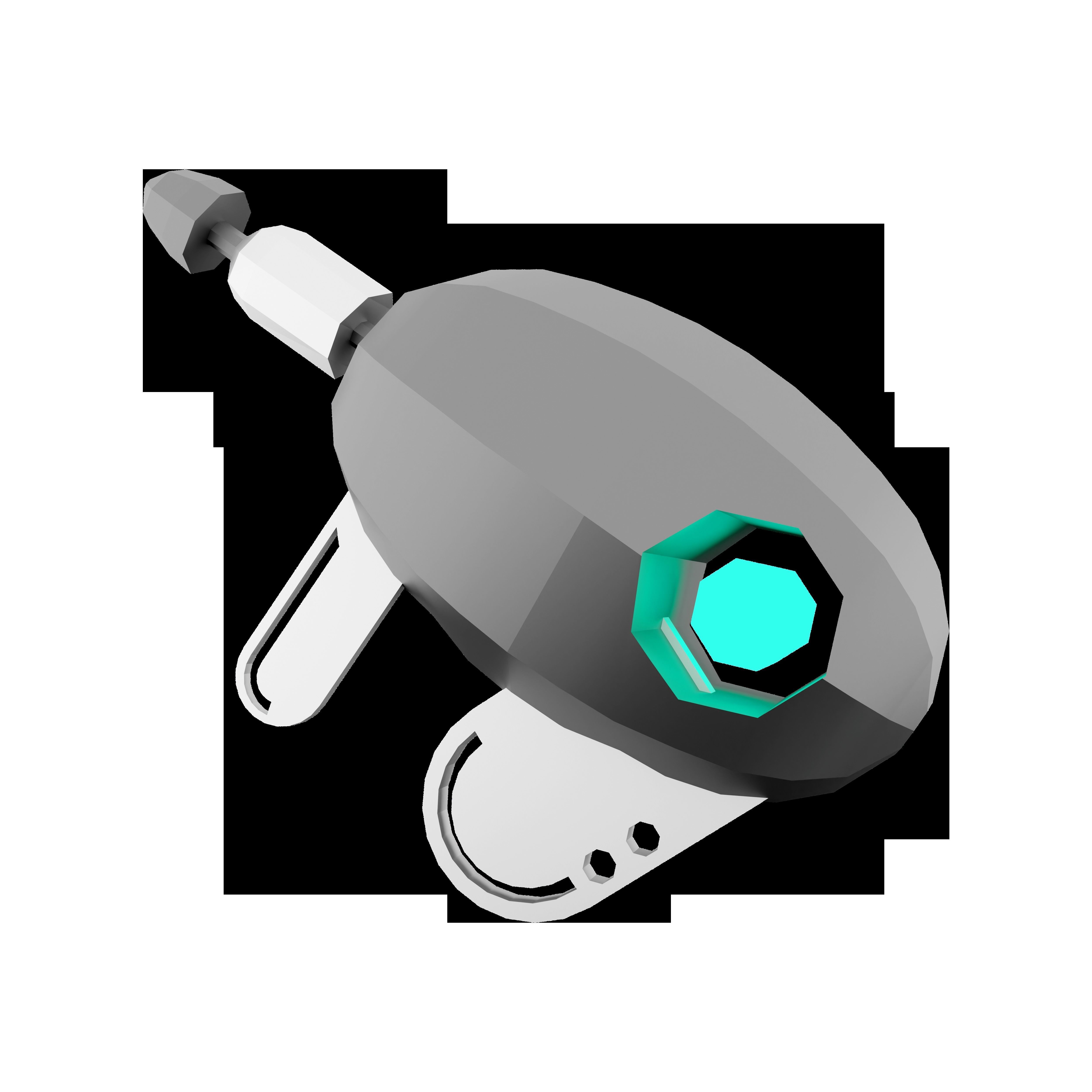 3d ray gun low poly icon 3D model_3