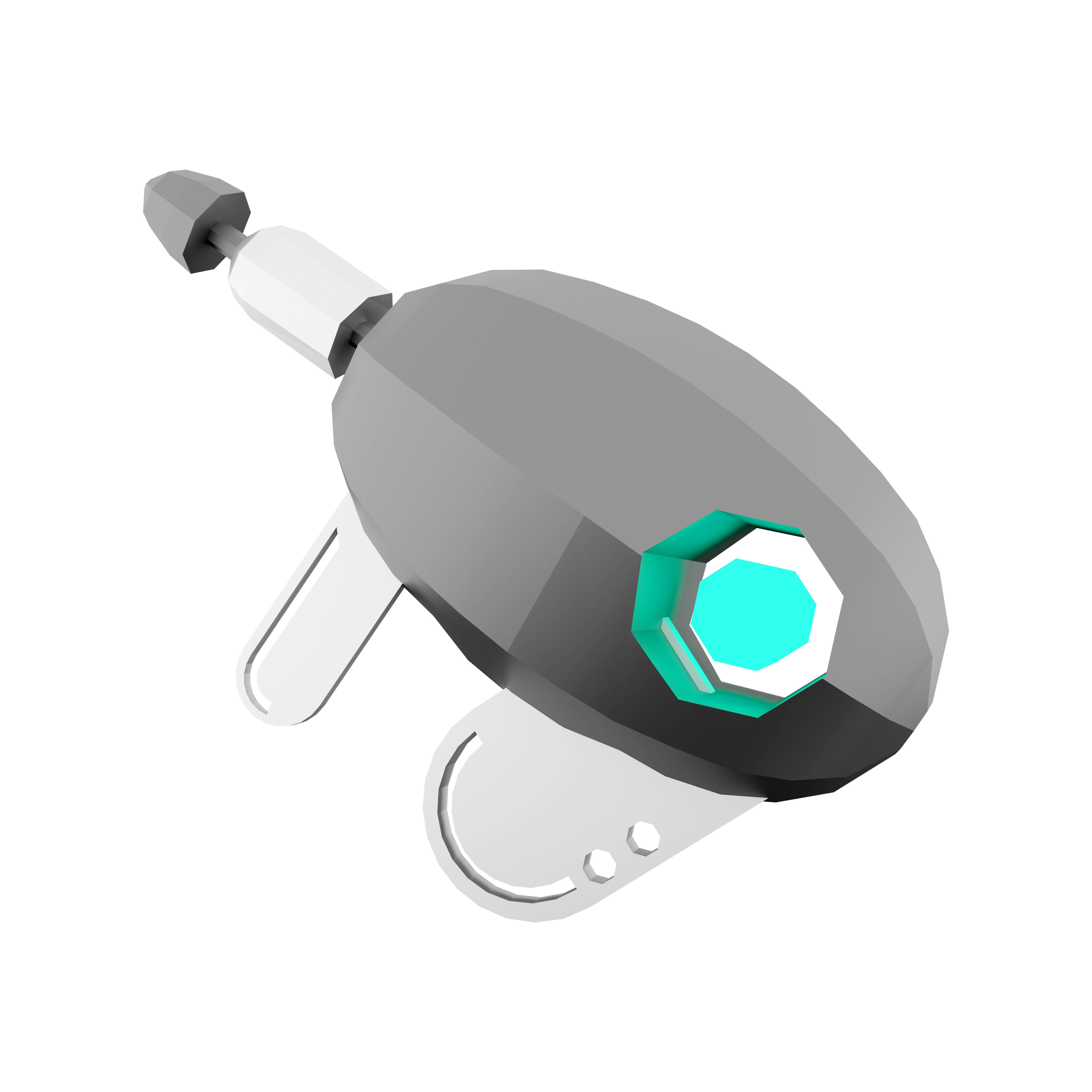 3d ray gun low poly icon 3D model_2