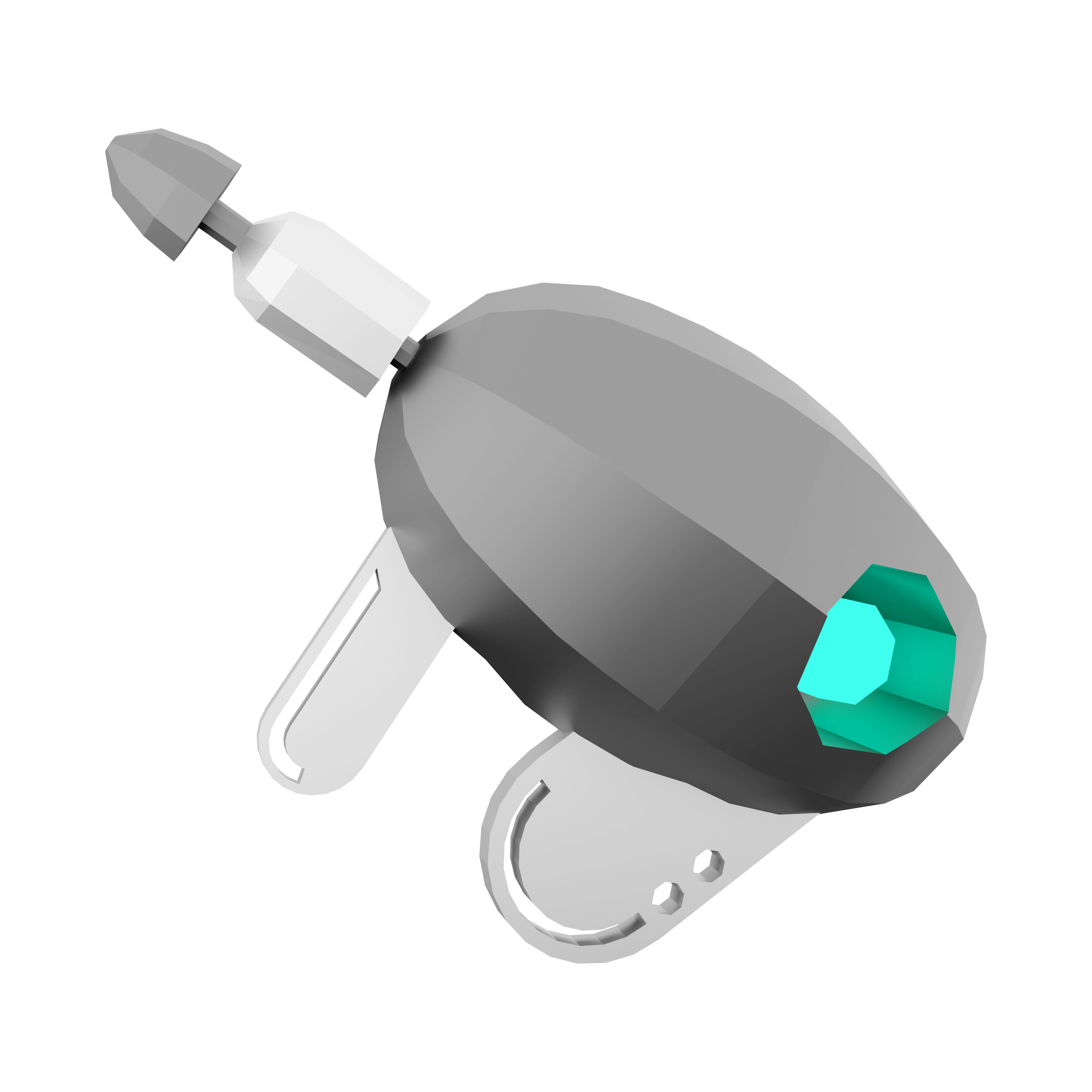 3d ray gun low poly icon 3D model_4