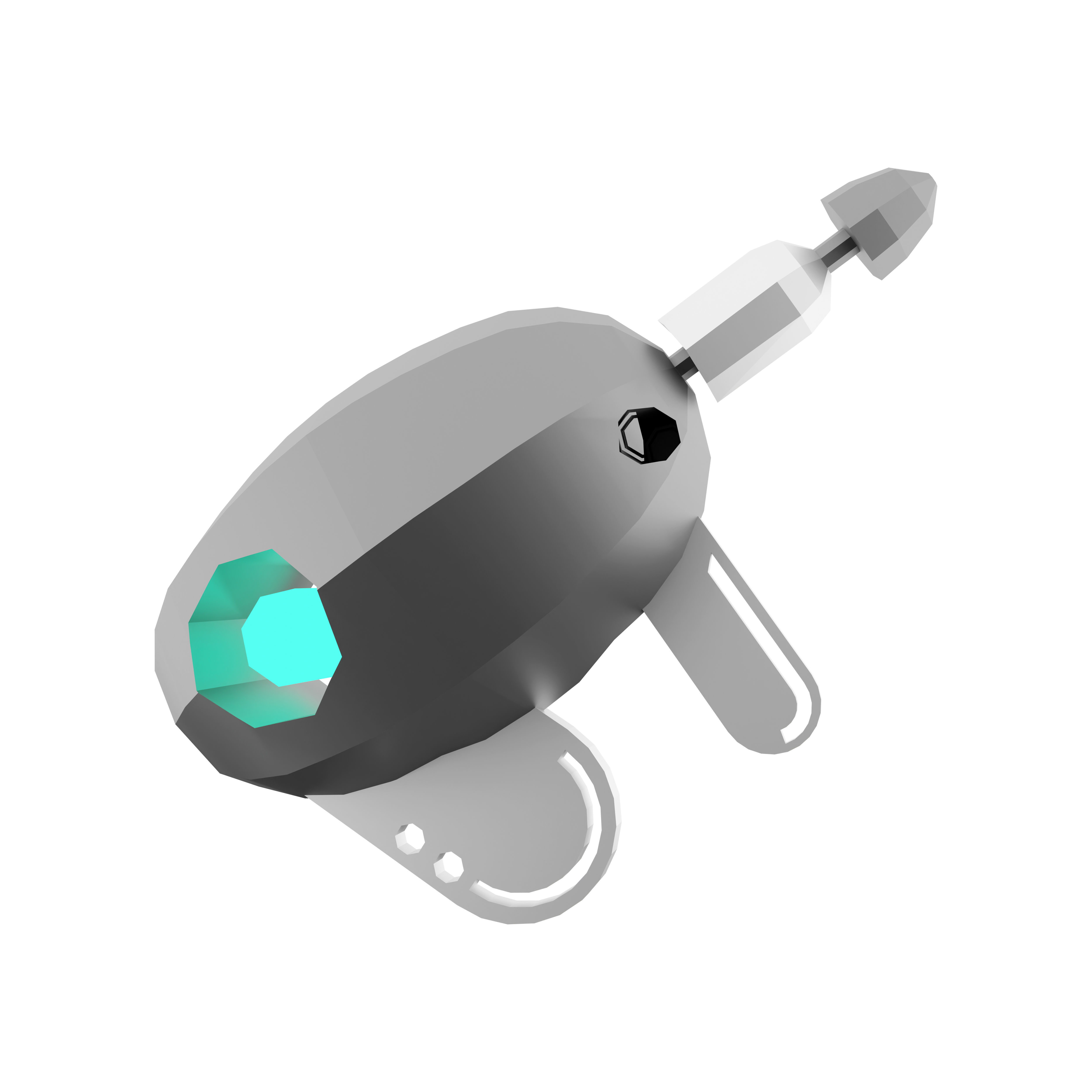 3d ray gun low poly icon 3D model_1