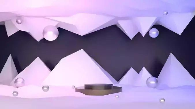 Product stand with white pearls surrounding