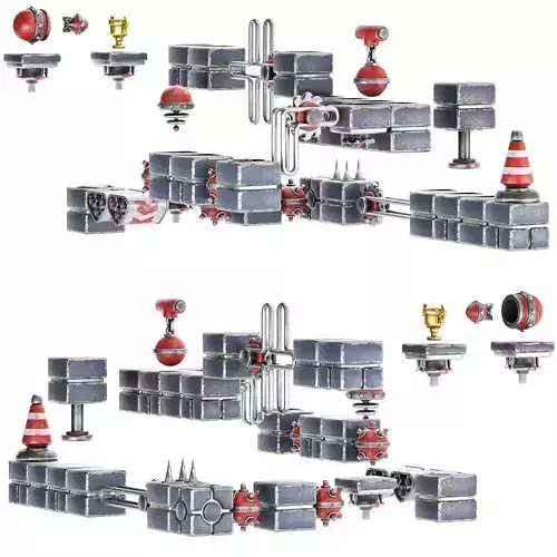 stylized level modular platformer pack