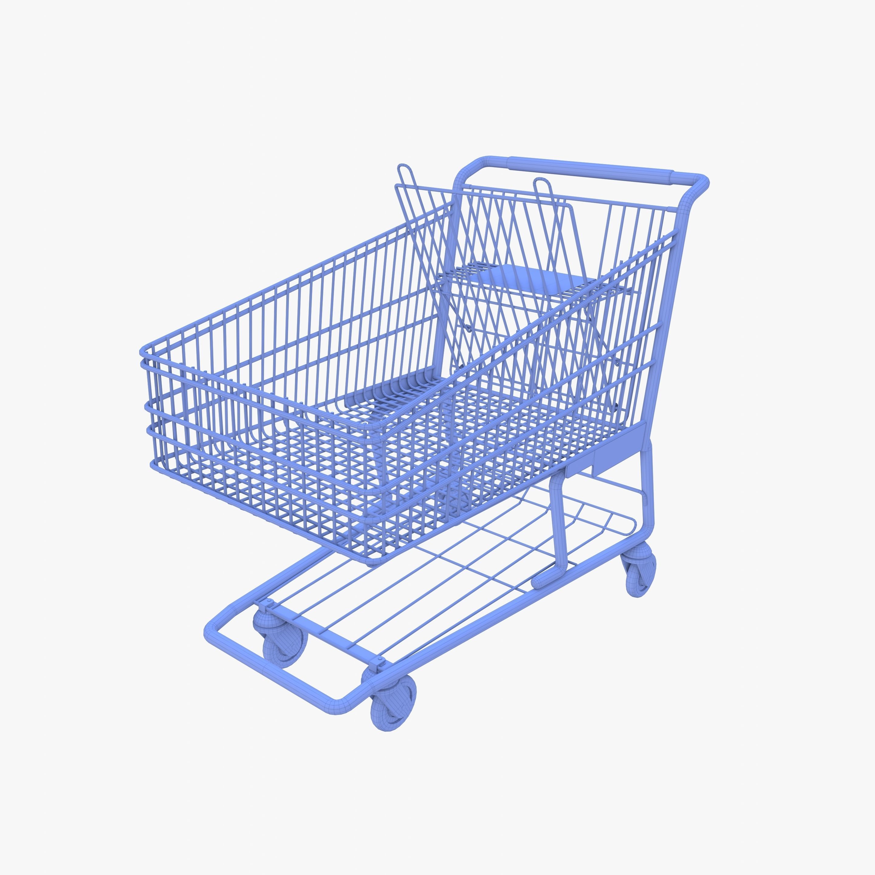 Shopping cart v7 Low-poly 3D model_13