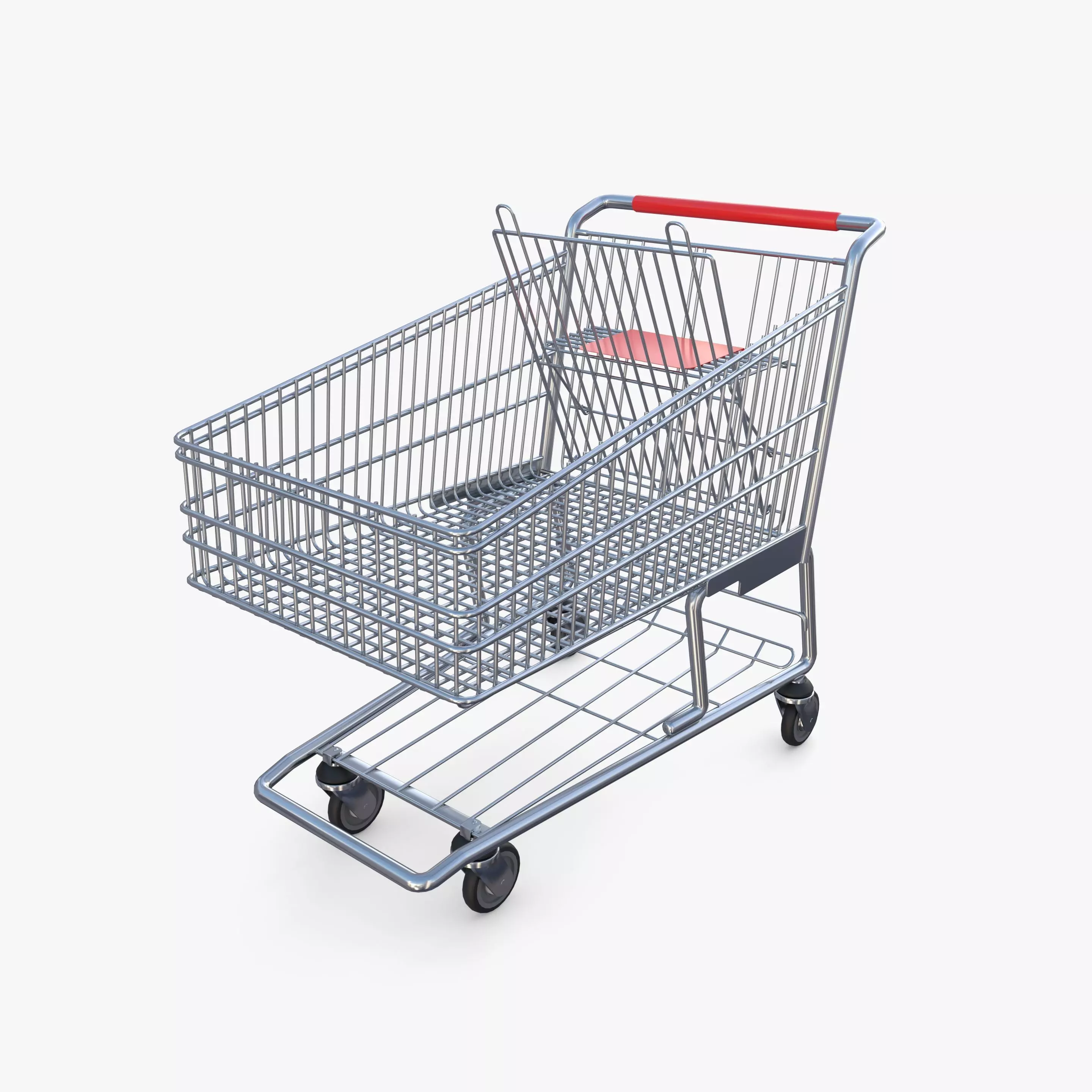 Shopping cart v7 Low-poly 3D model_0