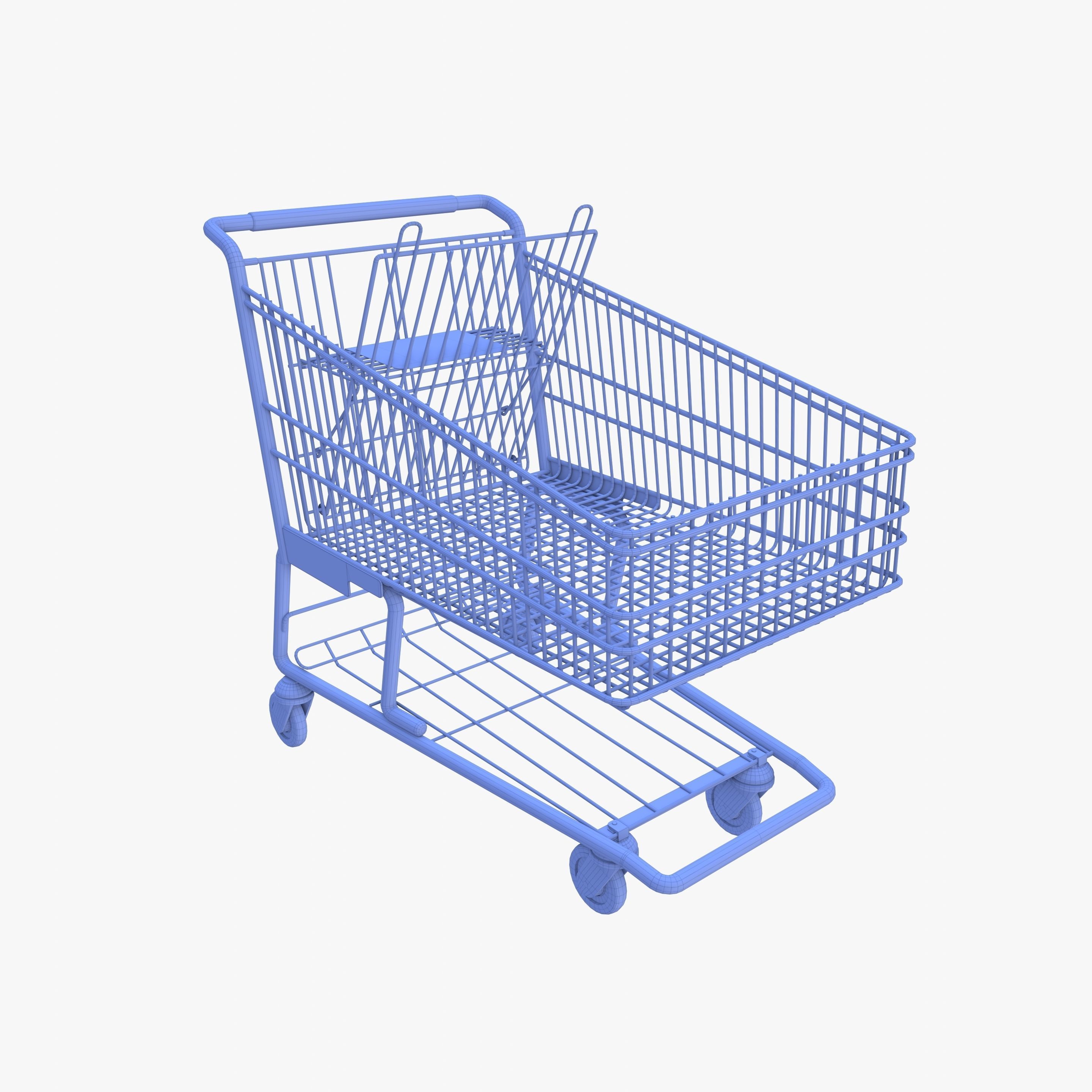 Shopping cart v7 Low-poly 3D model_19