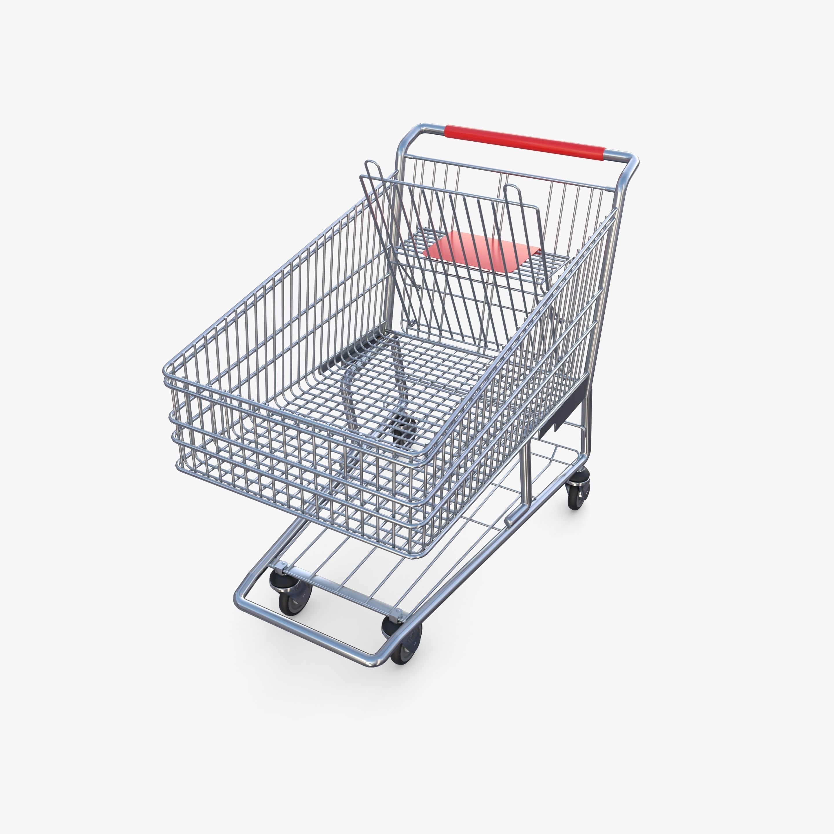 Shopping cart v7 Low-poly 3D model_12