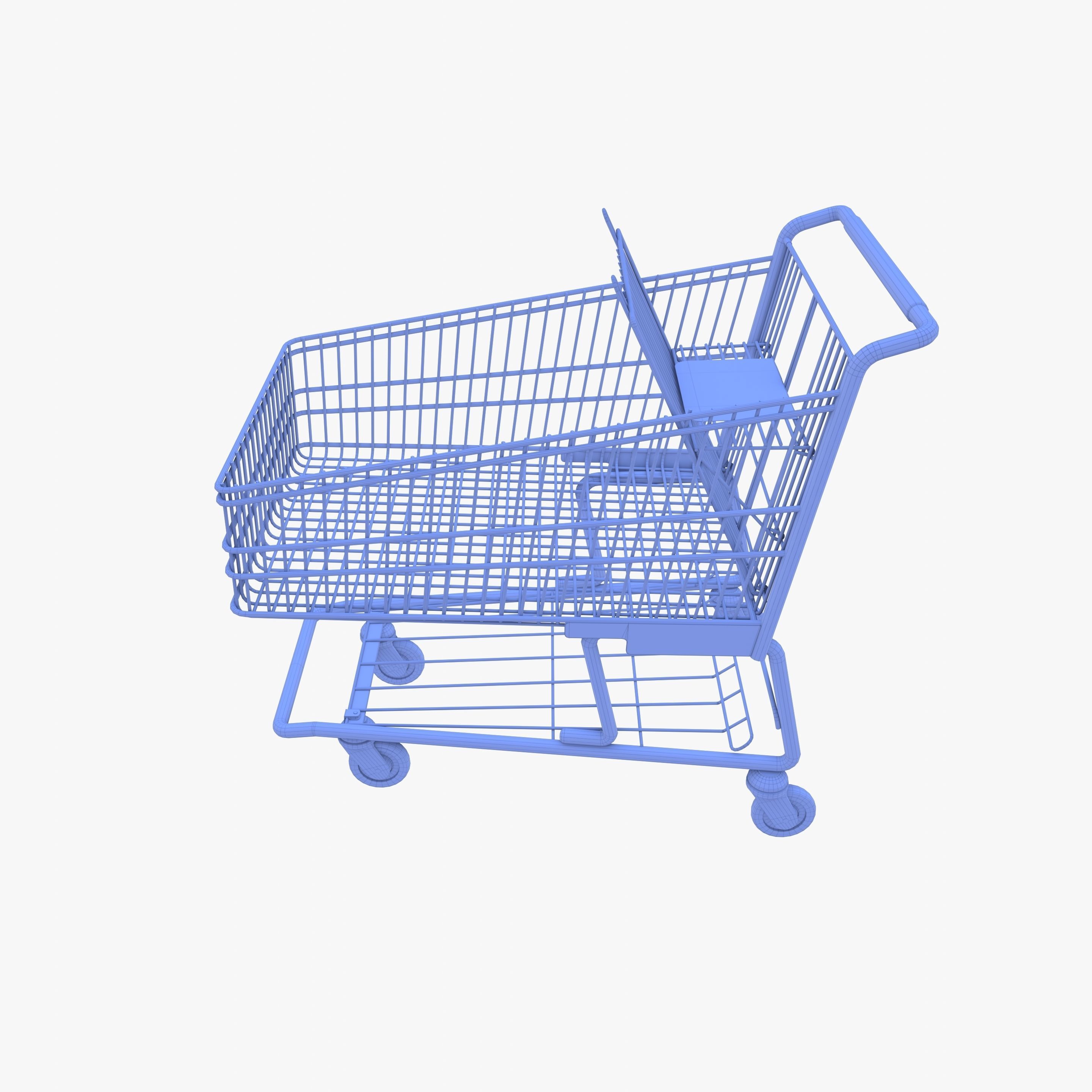 Shopping cart v7 Low-poly 3D model_20