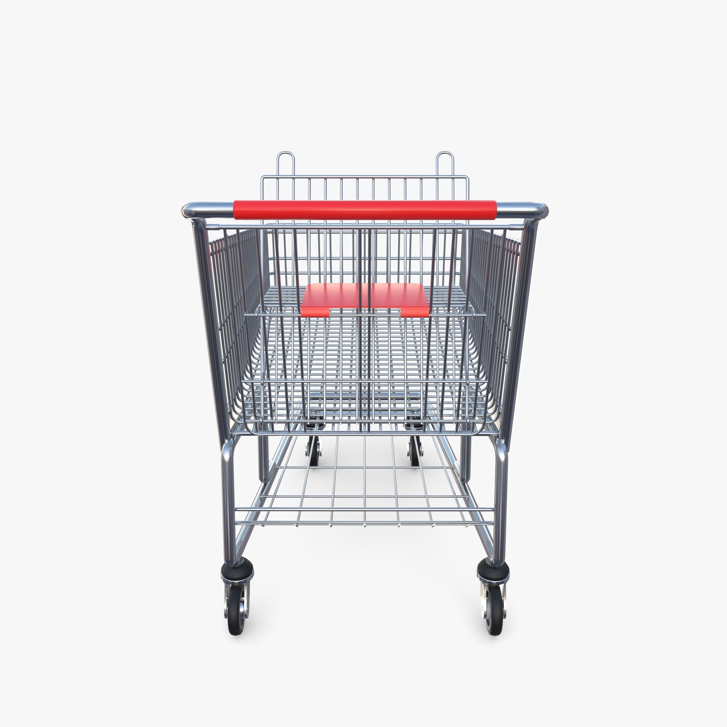 Shopping cart v7 Low-poly 3D model_4