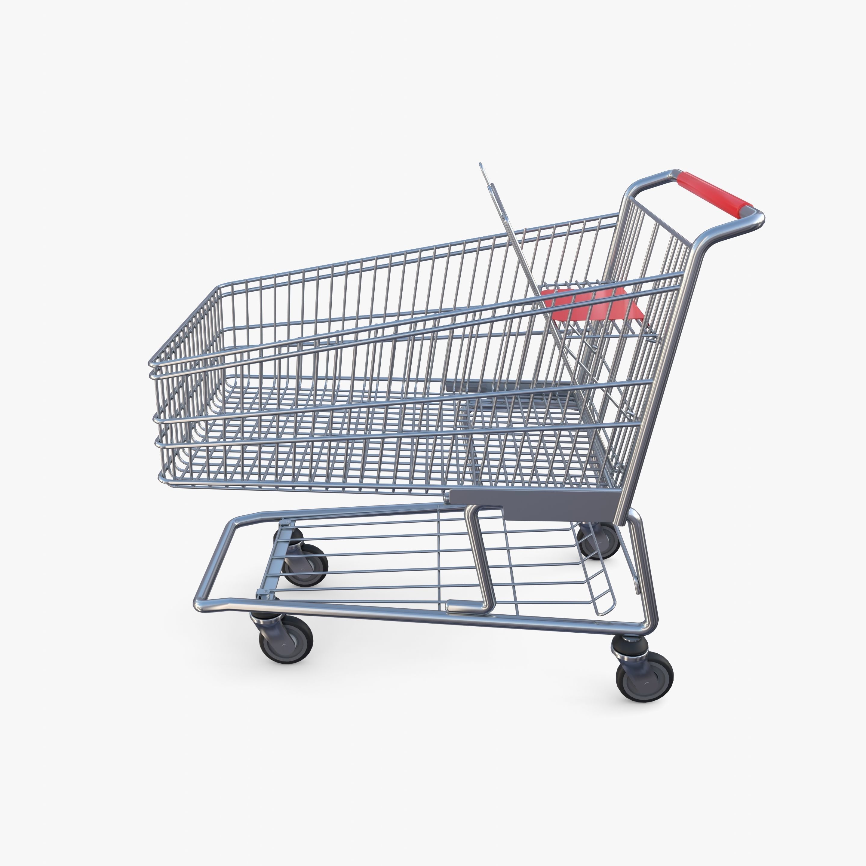Shopping cart v7 Low-poly 3D model_2