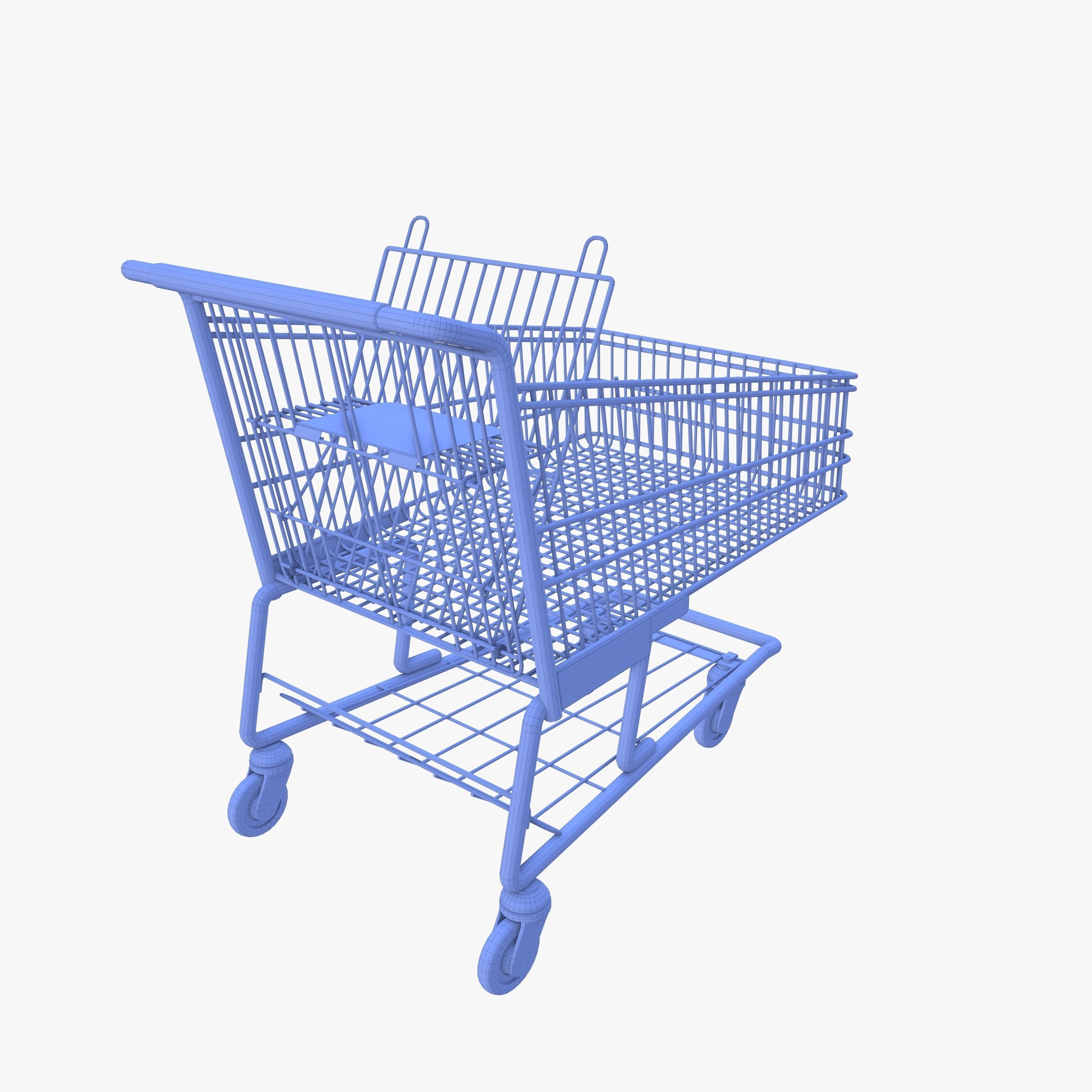 Shopping cart v7 Low-poly 3D model_17