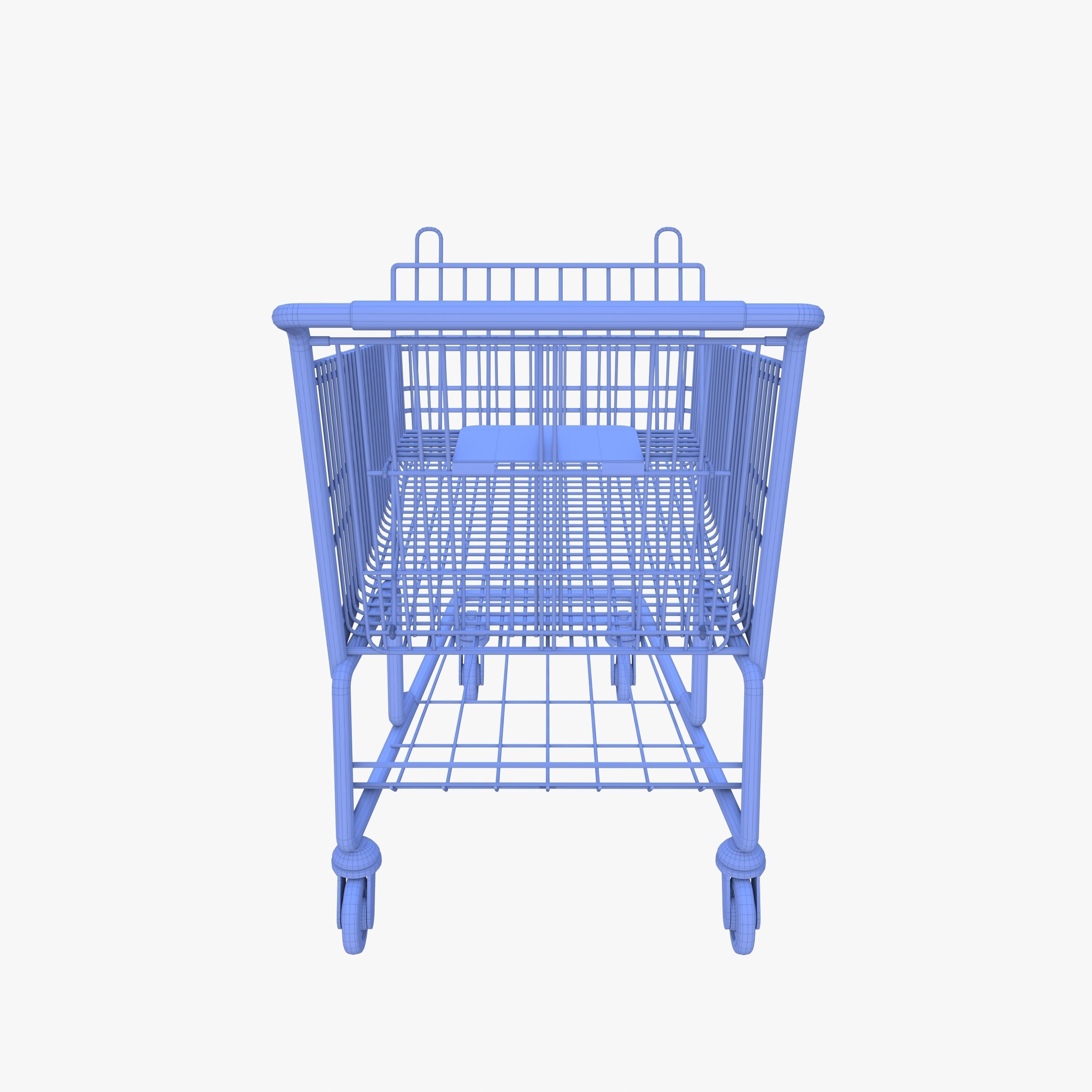 Shopping cart v7 Low-poly 3D model_16