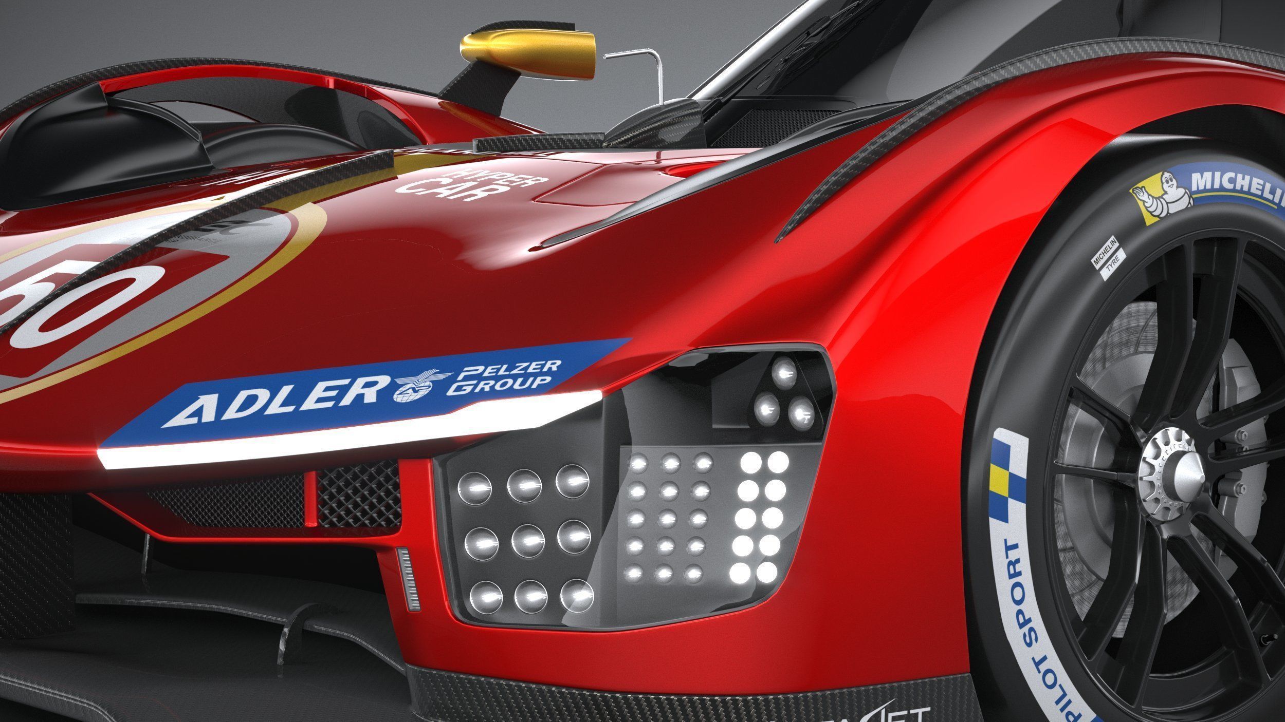 Ferrari 499P Racecar 2023 3D model_14