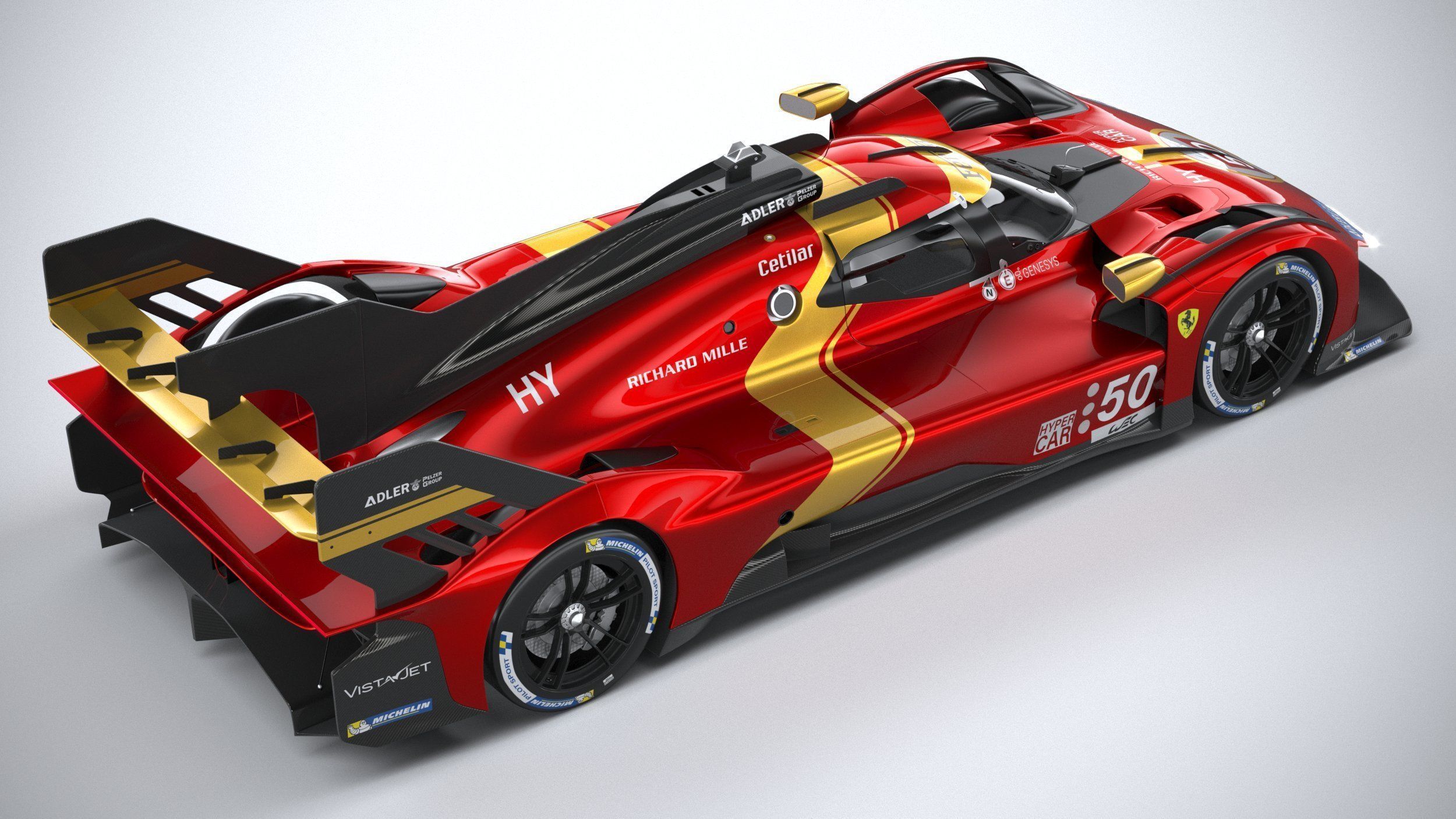 Ferrari 499P Racecar 2023 3D model_10