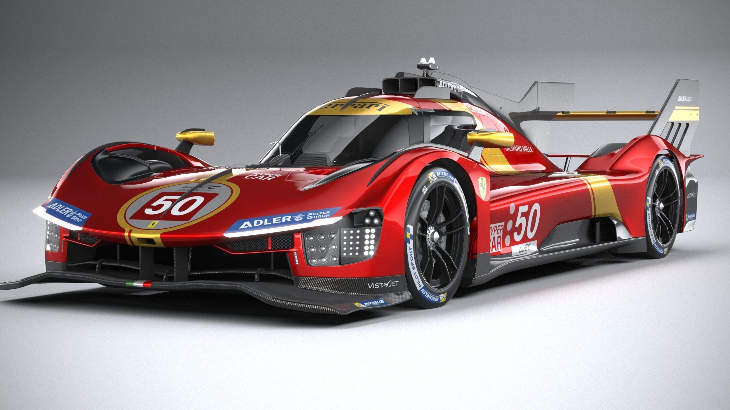 Ferrari 499P Racecar 2023 3D model_2