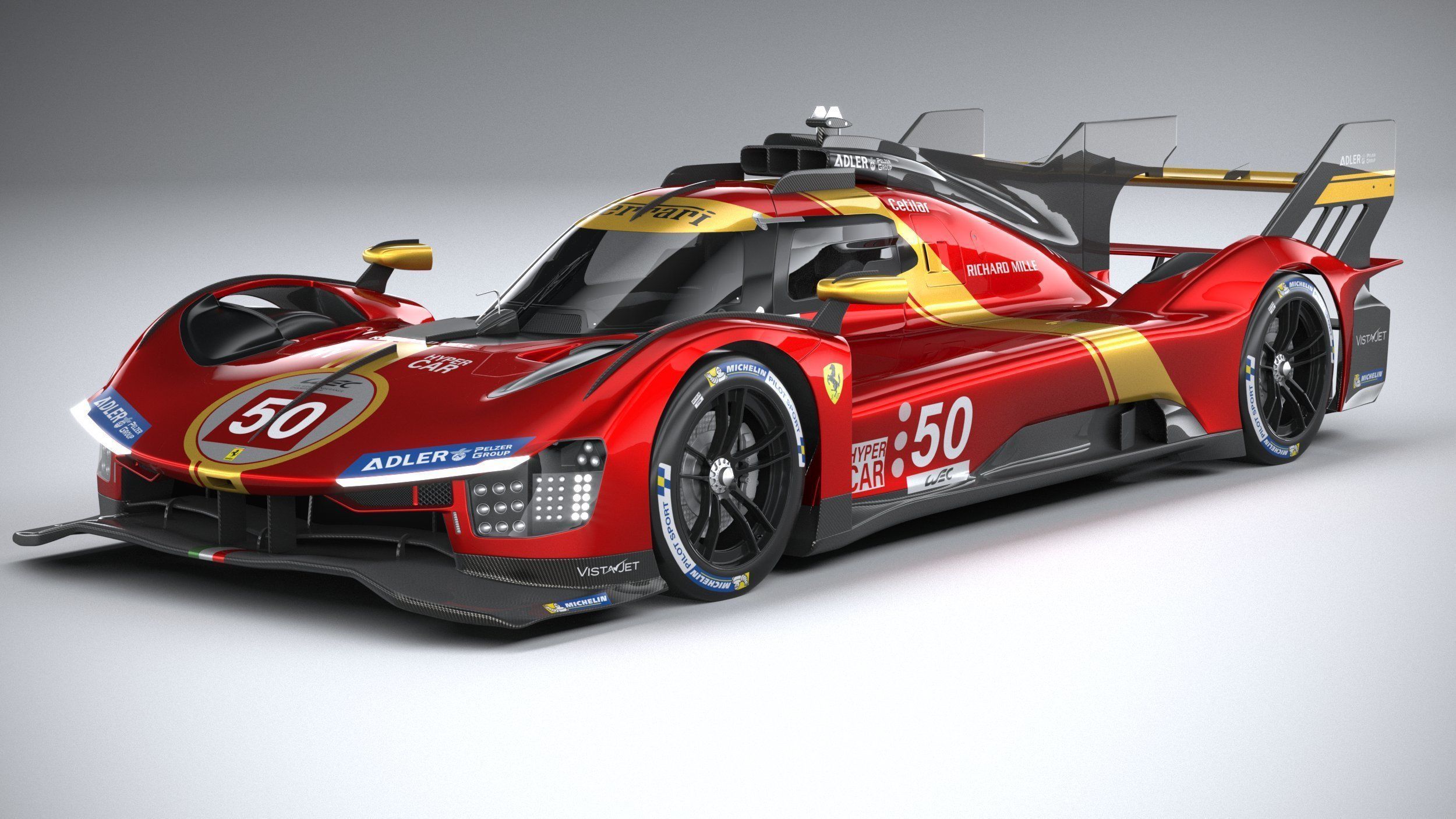 Ferrari 499P Racecar 2023 3D model_1
