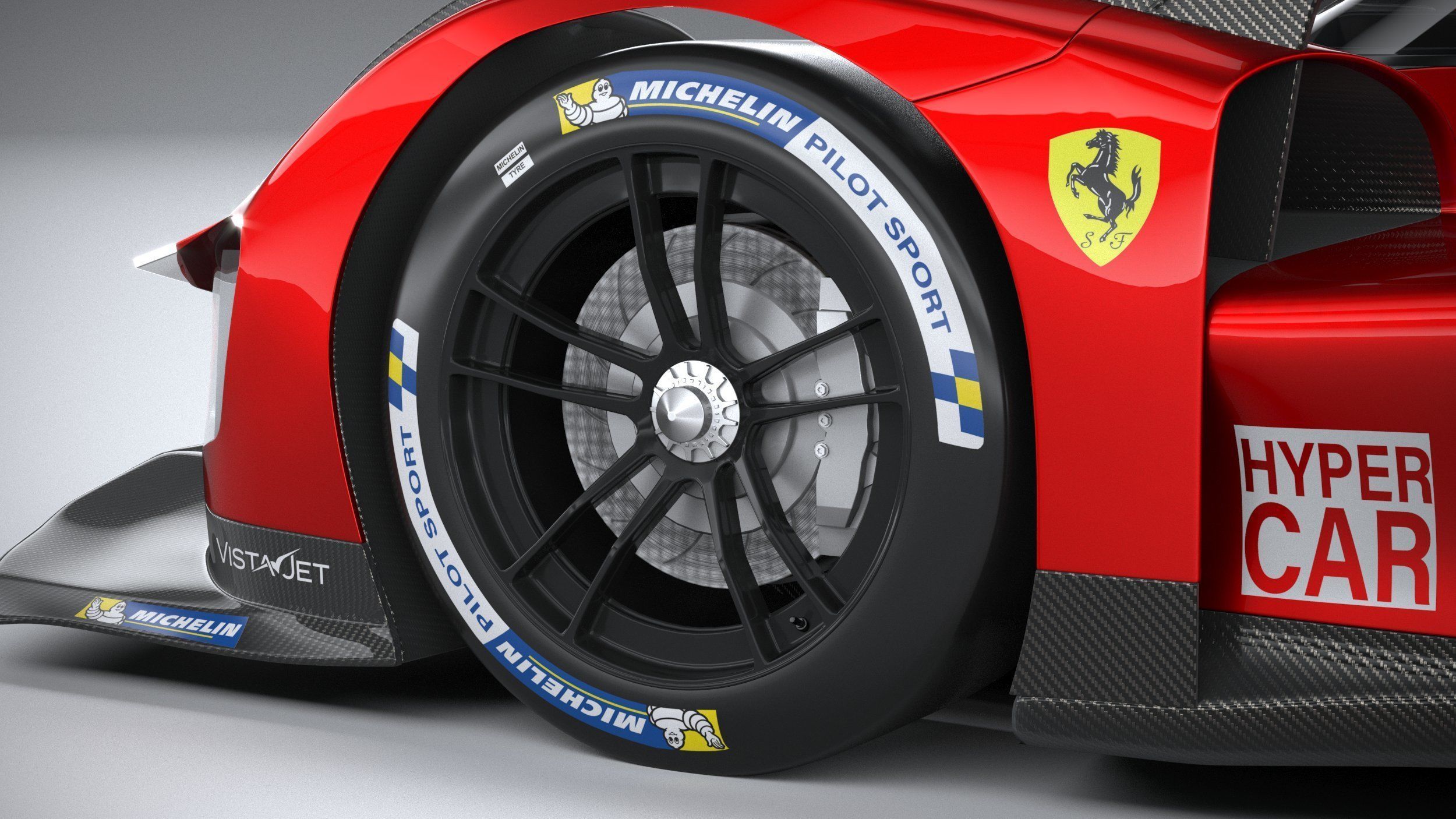 Ferrari 499P Racecar 2023 3D model_16