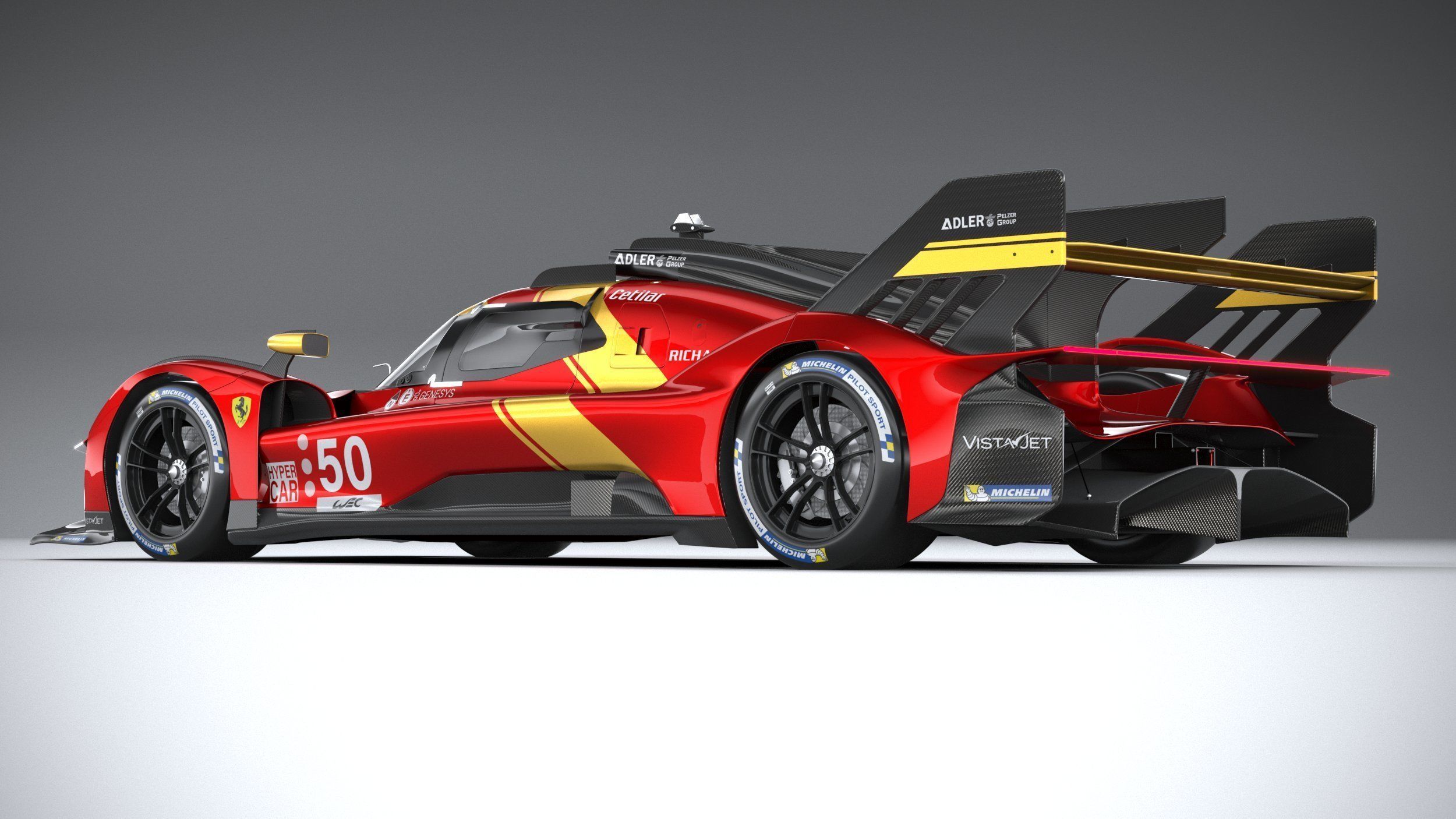 Ferrari 499P Racecar 2023 3D model_5