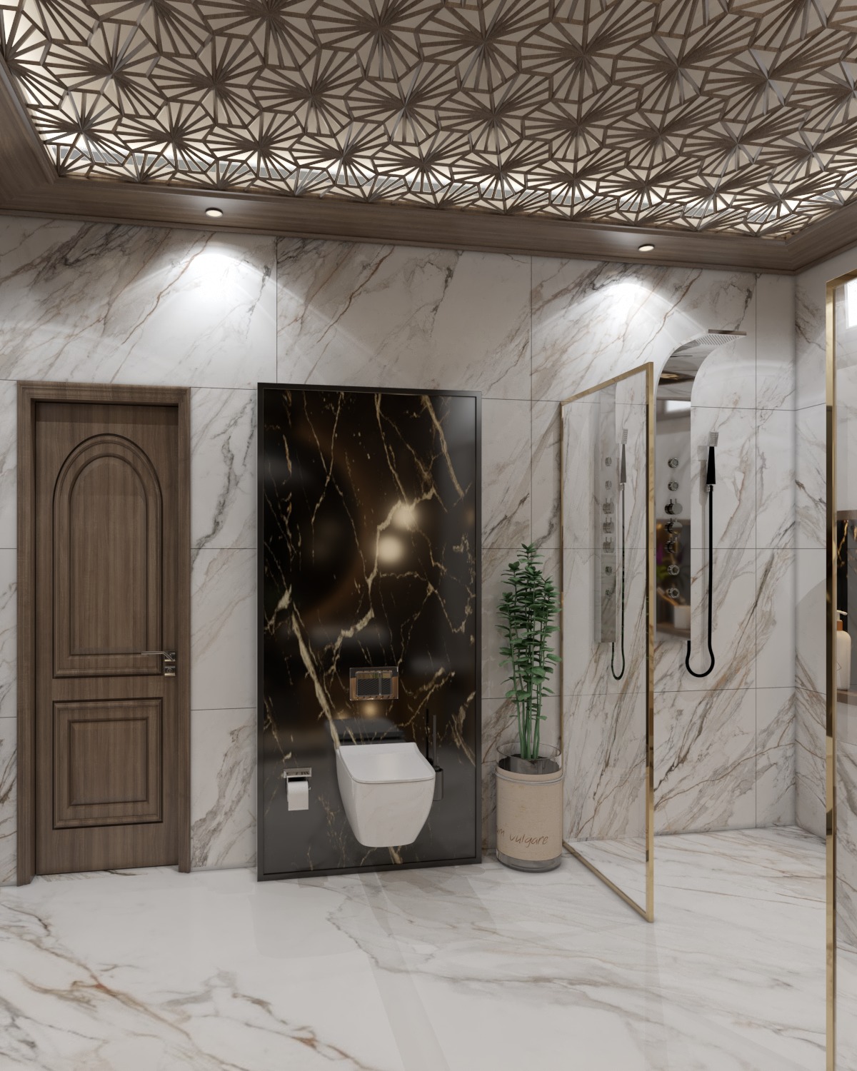 MASTER BATHROOM INTERIOR WITH COMPLETE LIGHT SETTING WITH VRAY 6 3D model_4