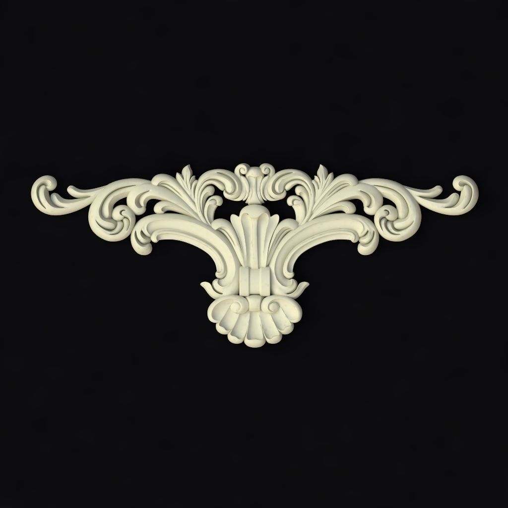 Central decor ornament for furniture 3D model_1