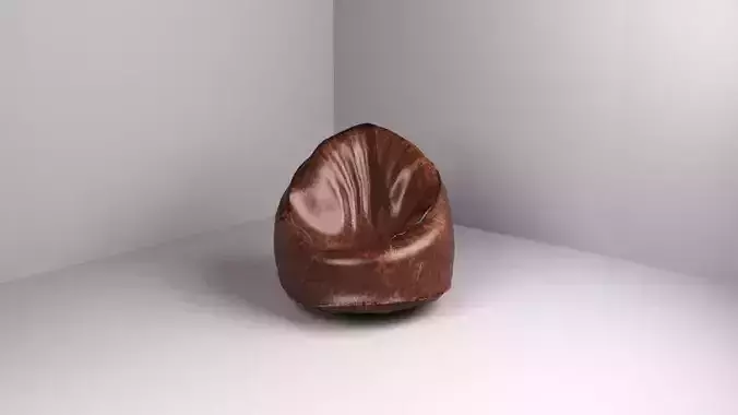leather pouf