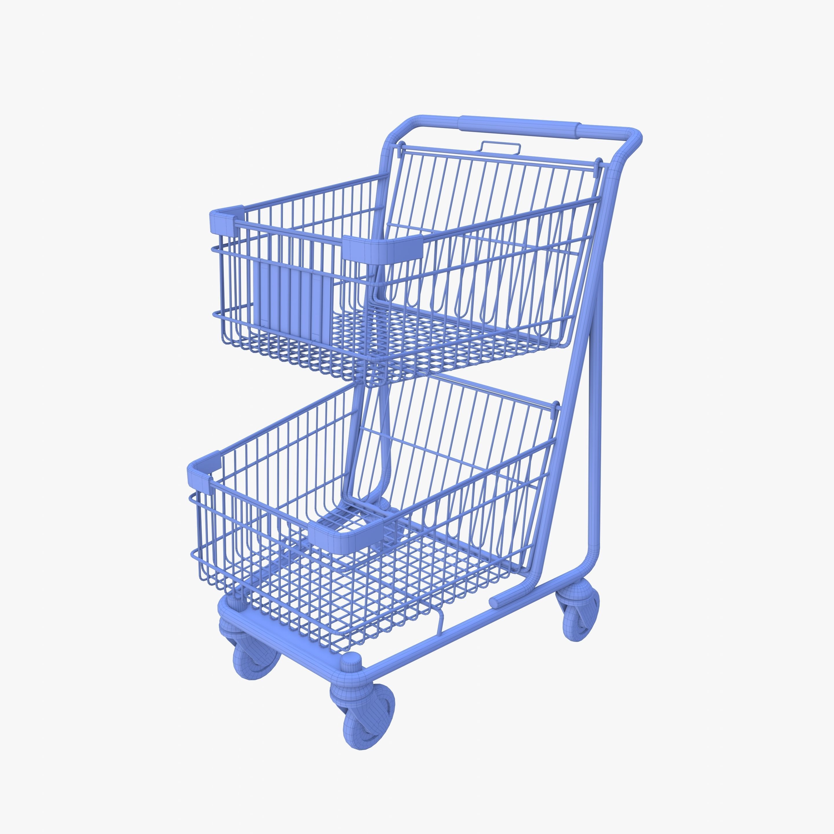 Shopping cart v9 3D model_14