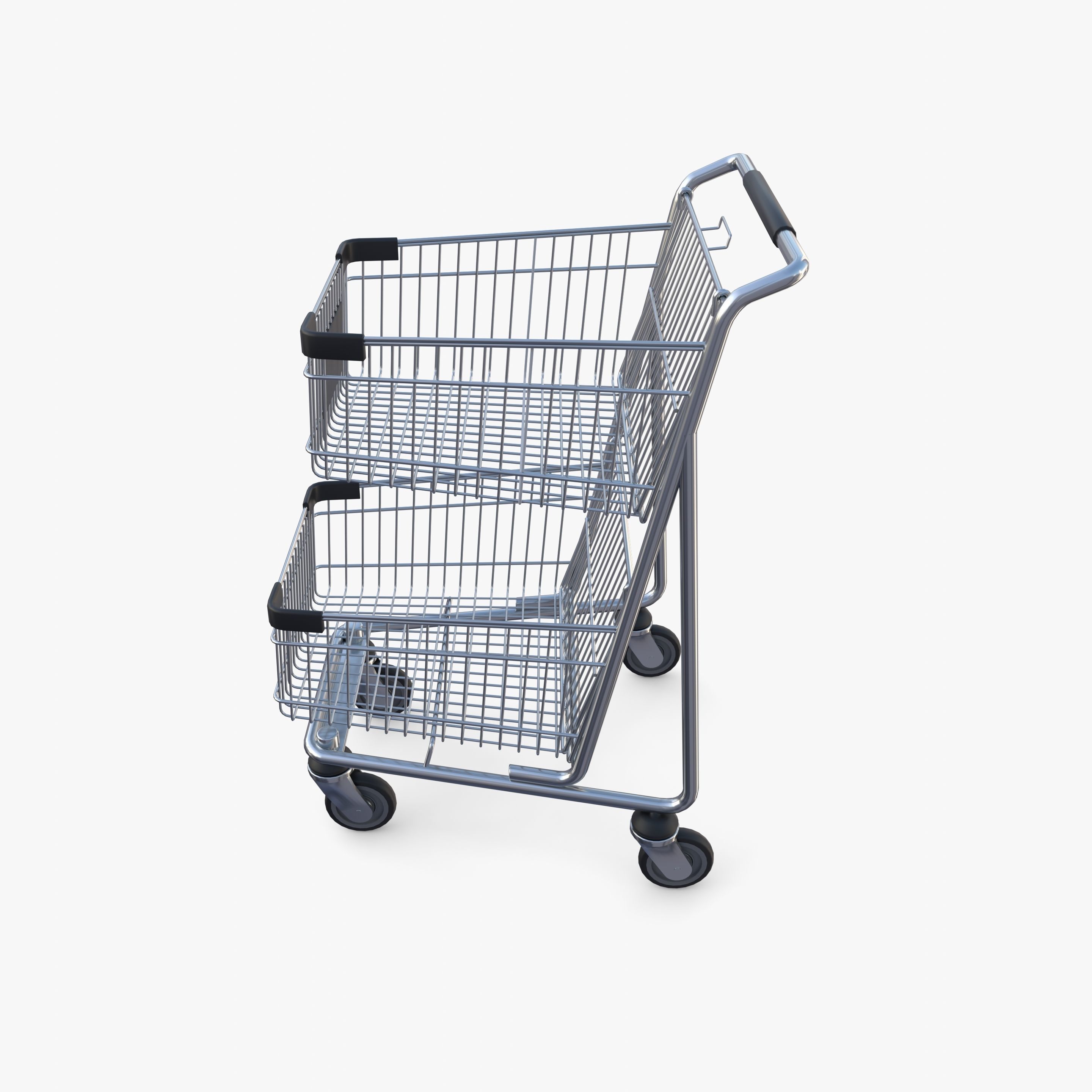 Shopping cart v9 3D model_10