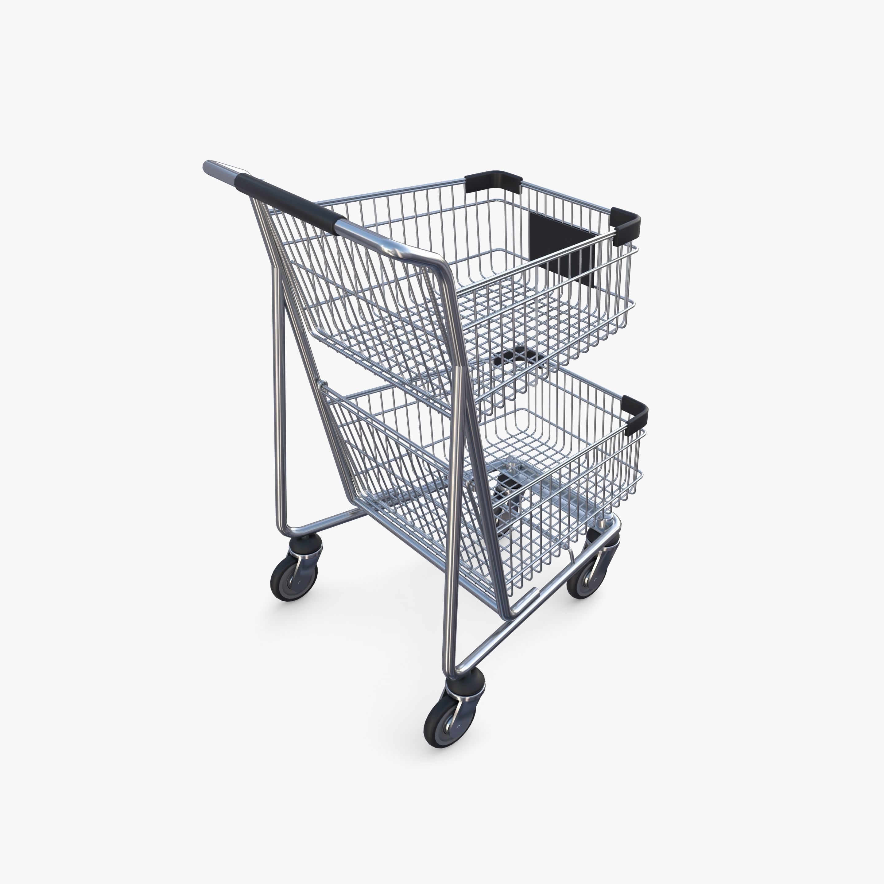 Shopping cart v9 3D model_12