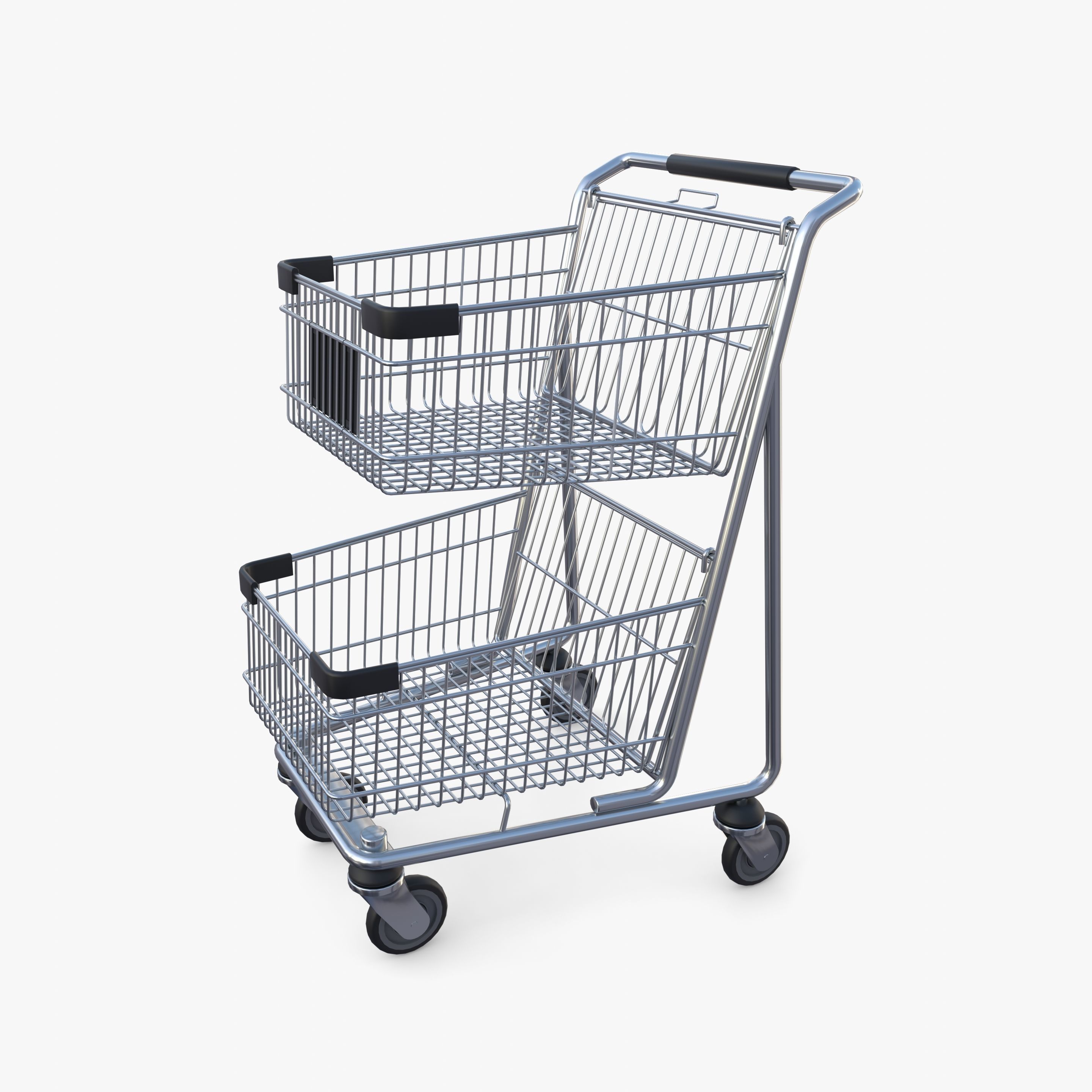 Shopping cart v9 3D model_1