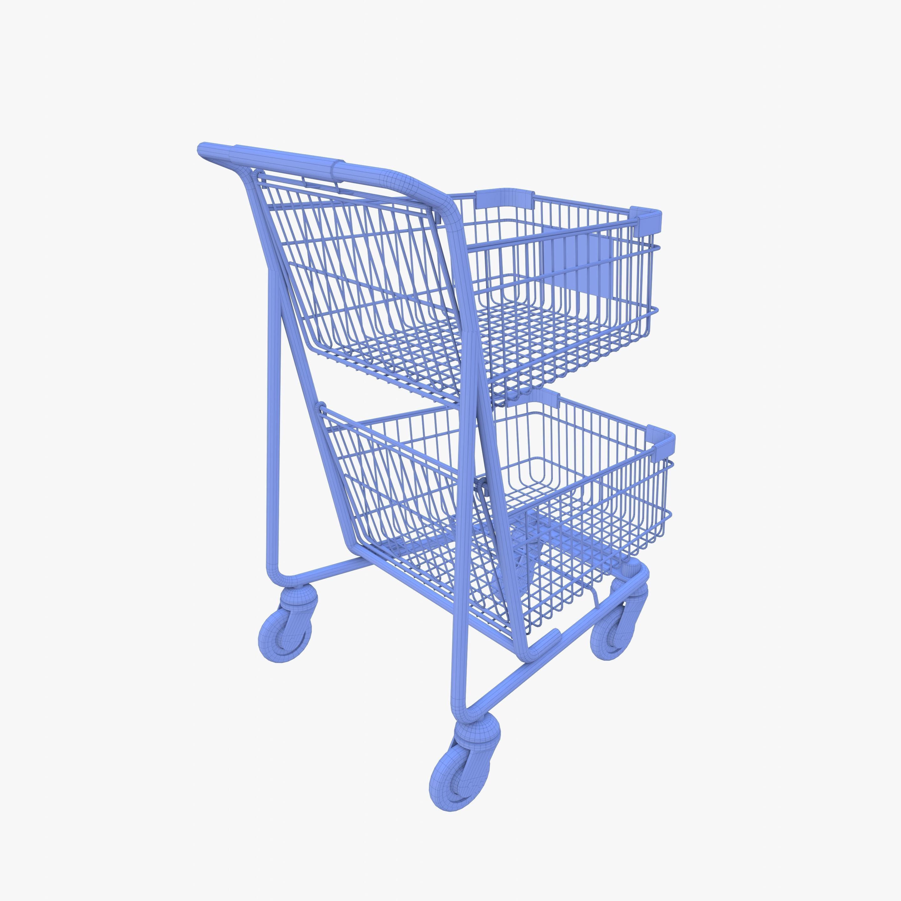 Shopping cart v9 3D model_19