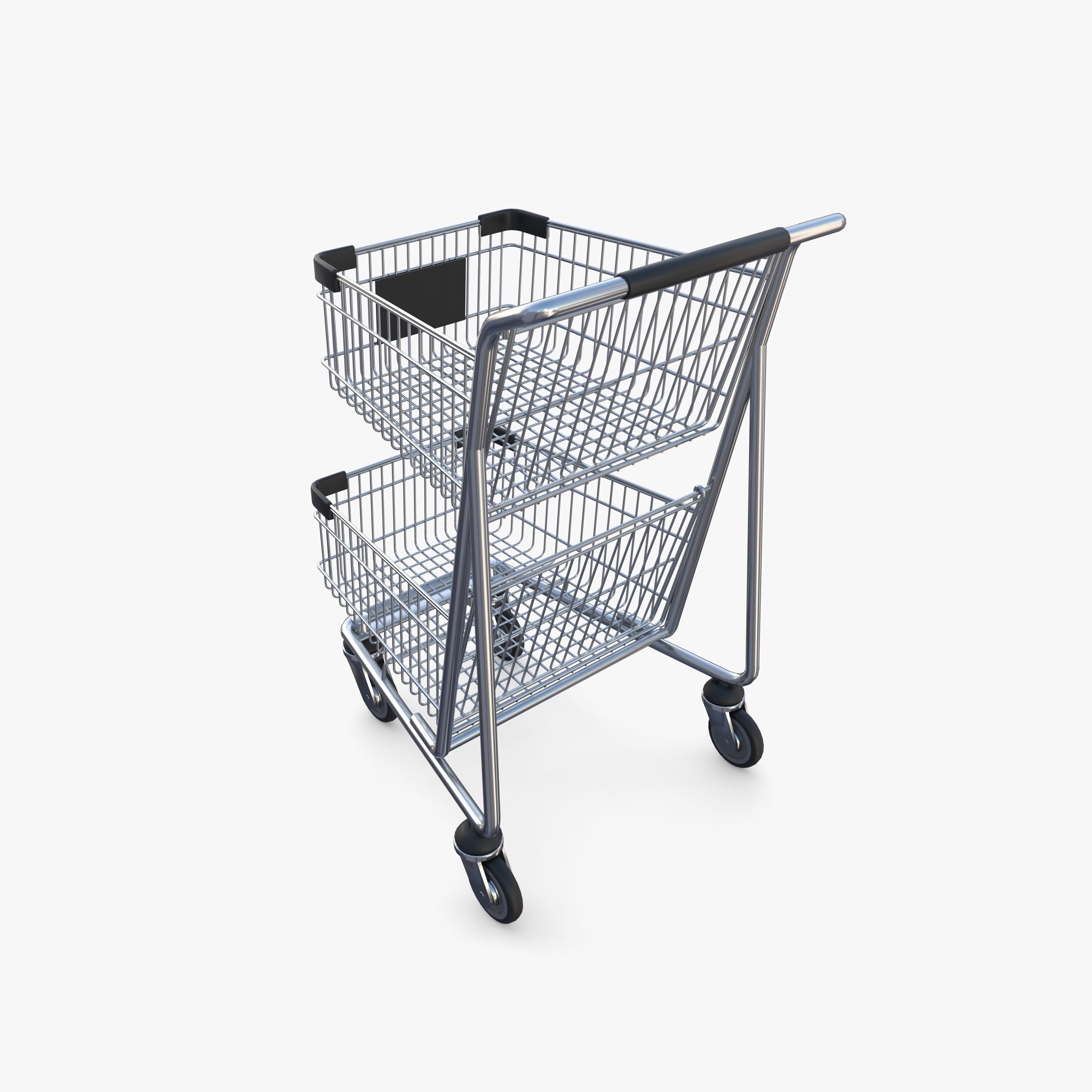 Shopping cart v9 3D model_11