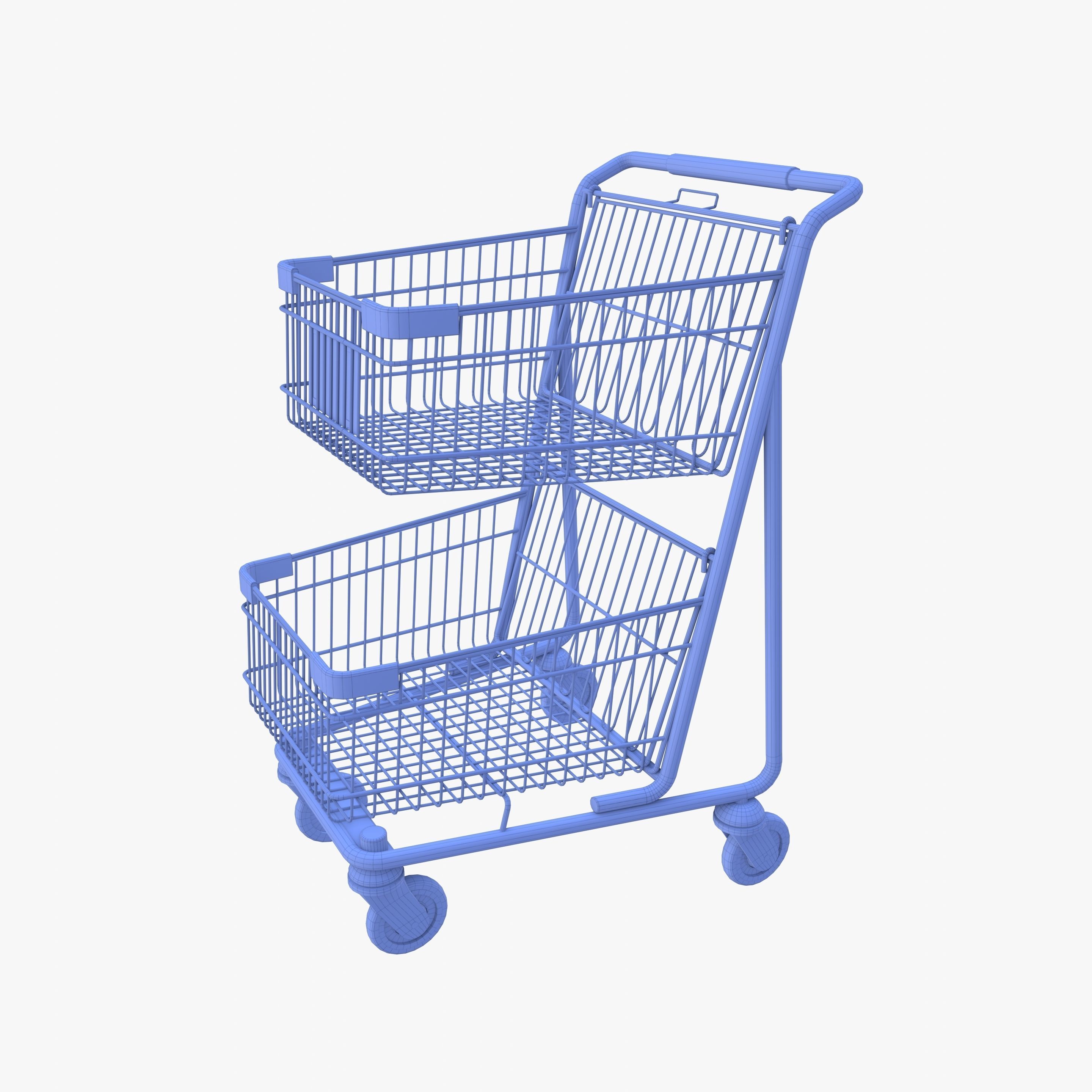 Shopping cart v9 3D model_15