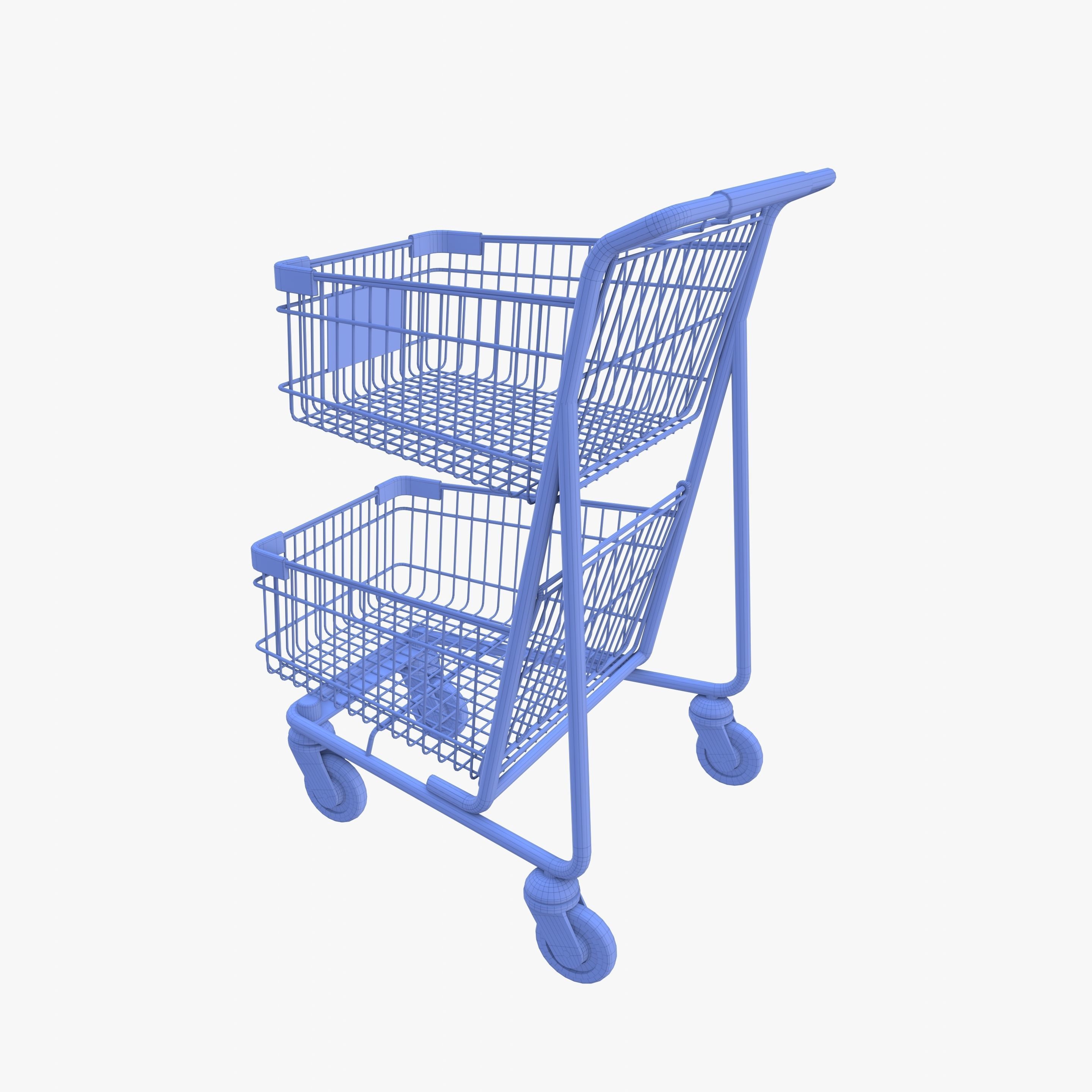 Shopping cart v9 3D model_17