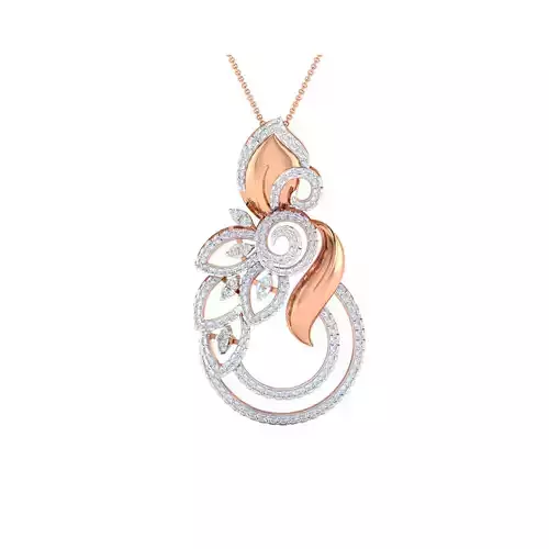 Women Pendant STL OBJ FBX Renders Details